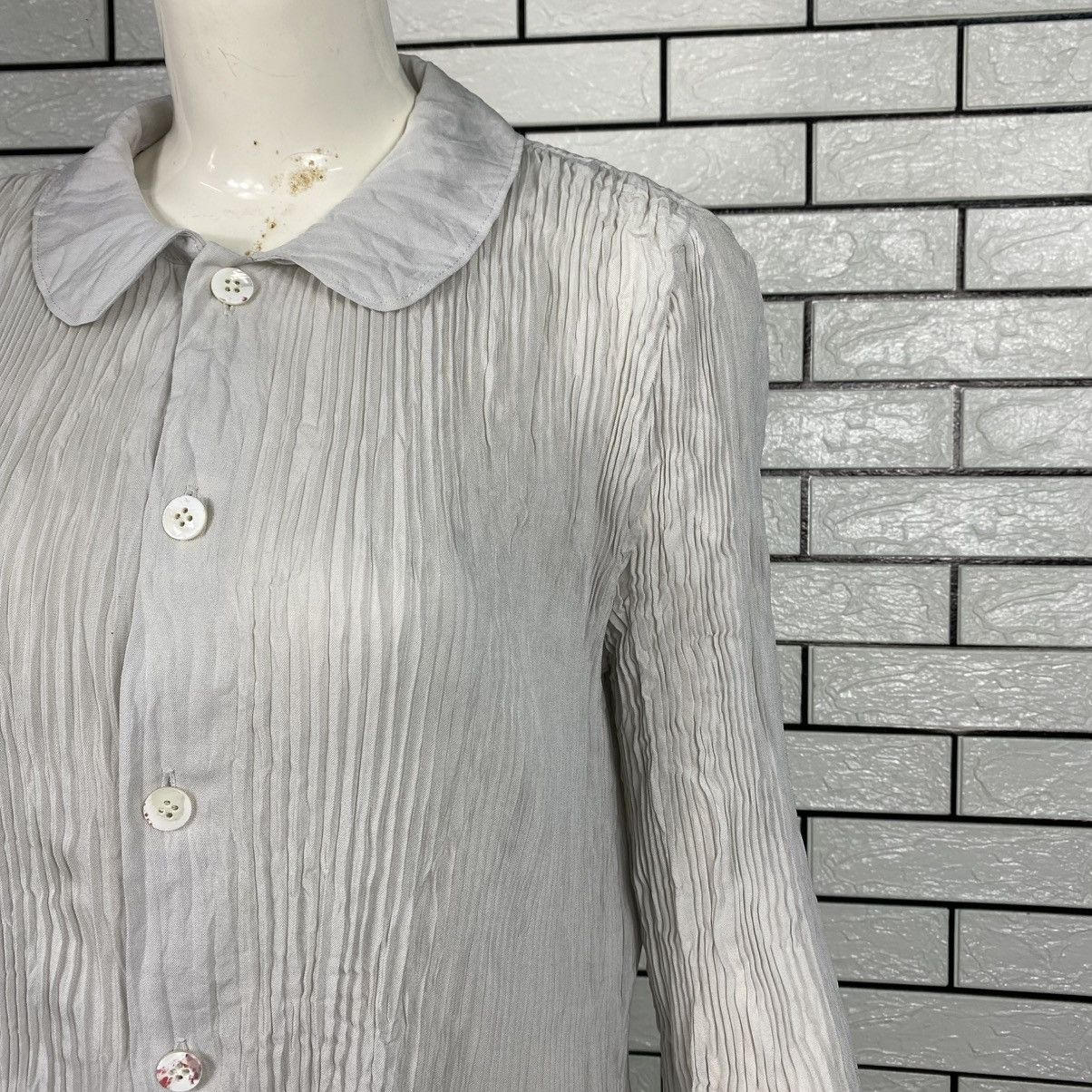 Comme des Garcons 🔥VINTAGE TRICOT COMME DES GARCONS PLEATED BUTTON BLOUSE Size M / US 6-8 / IT 42-44 - 6 Thumbnail