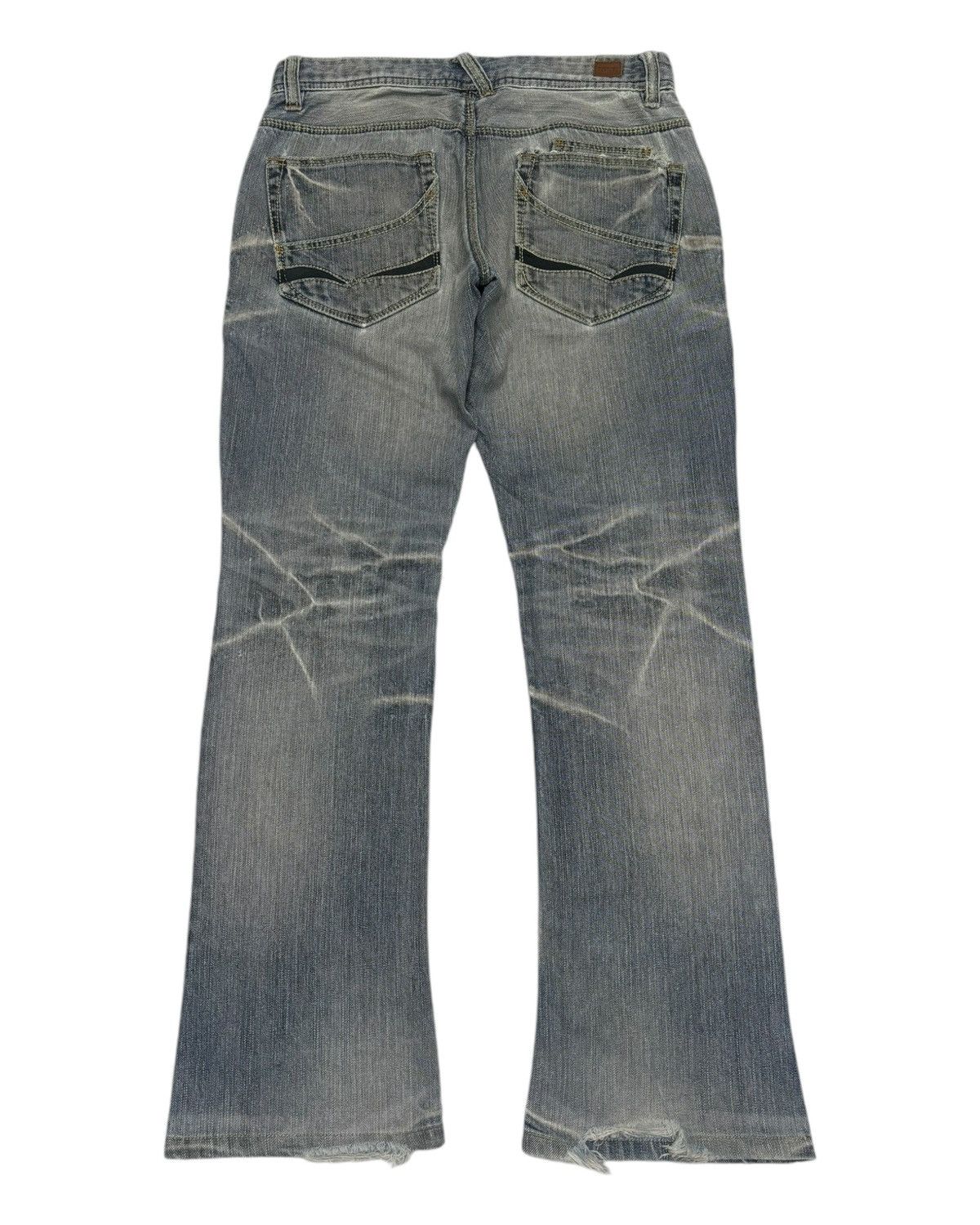 Obelisk 🔥NICOLE CLUB FOR MEN FLARE JEANS DISTRESSED DENIM Size US 32 / EU 48 - 8 Thumbnail