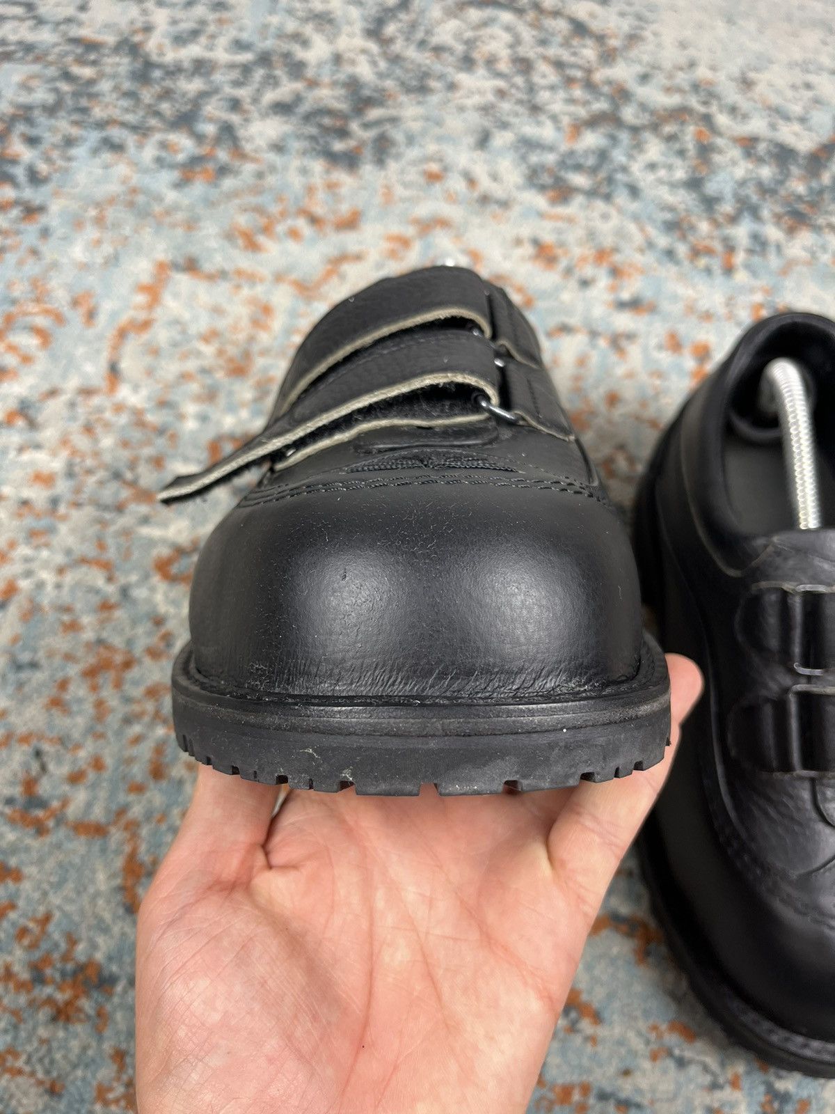 Vintage Vintage y2k Huge Oversized low top boots real leather crazy Size US 7 / EU 40 - 13 Thumbnail