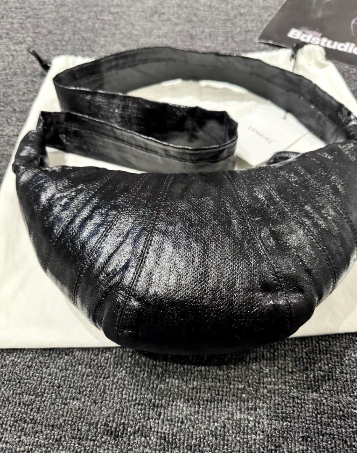 Lemaire Lemaire Small Coated Cotton Croissant Bag KKKK19 Size ONE SIZE - 4 Thumbnail