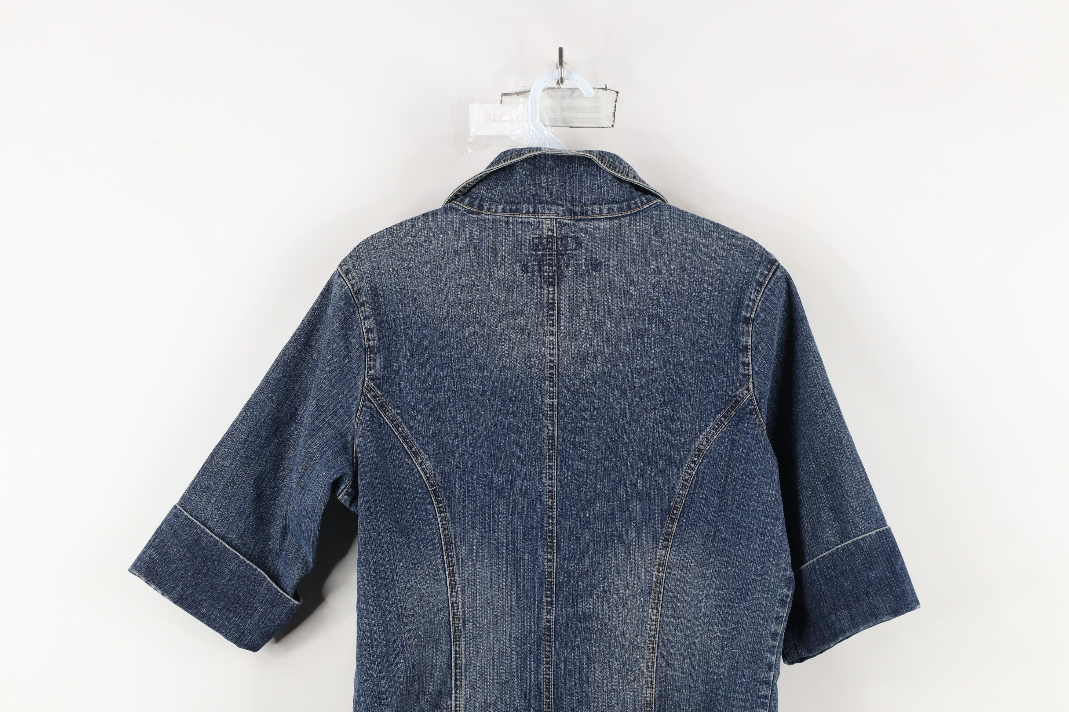 Guess × Vintage Vintage 90s Y2K Guess Flared Denim Jumpsuit Coveralls Size 28" / US 6 / IT 42 - 17 Thumbnail