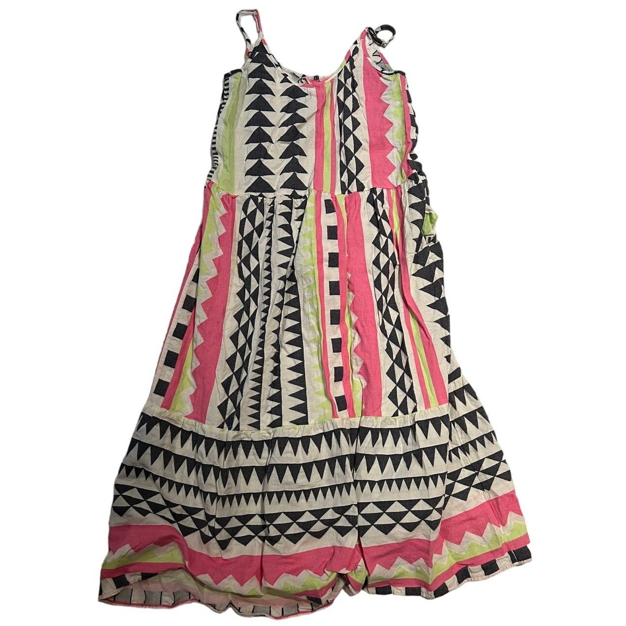 Velvet Velvet Graham & Spencer Large Neon & Black Geometric Dress Size L / US 10 / IT 46 - 1 Thumbnail