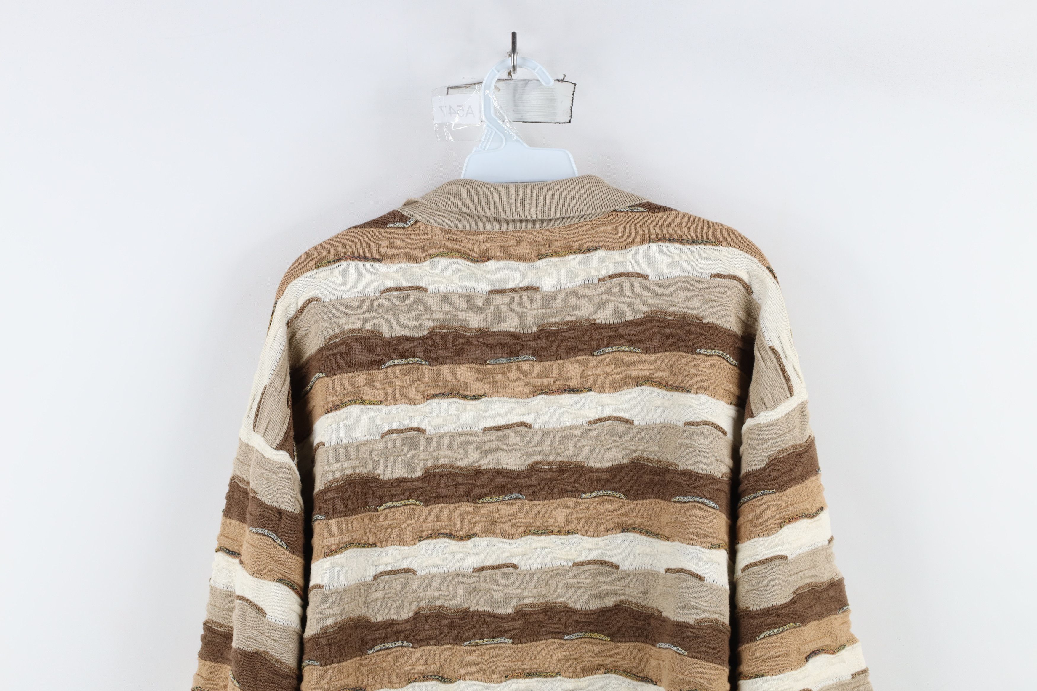 Vintage Vintage 90s Coogi Style Fleck Knit Short Sleeve Sweater Size US XXL / EU 58 / 5 - 10 Thumbnail