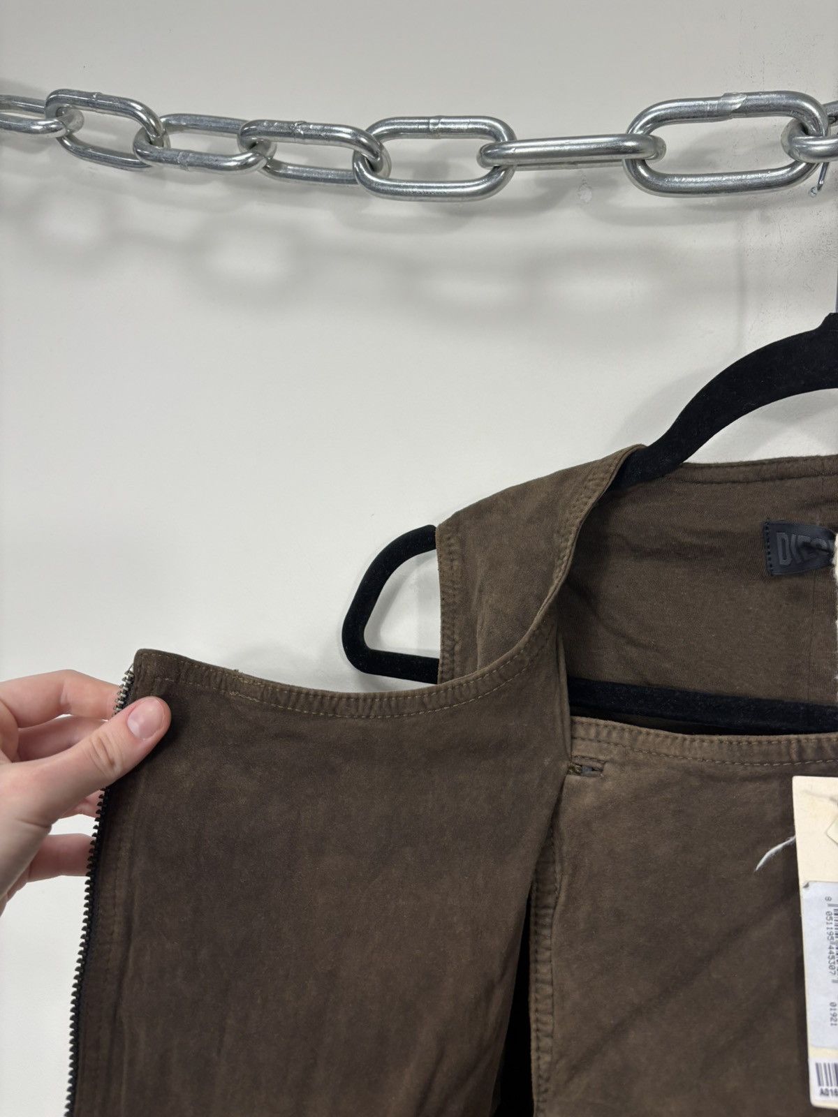 Diesel Diesel L-Zoe NWT Women’s Brown Suede Goat Leather Vest Gilet Size S / US 4 / IT 40 - 9 Thumbnail
