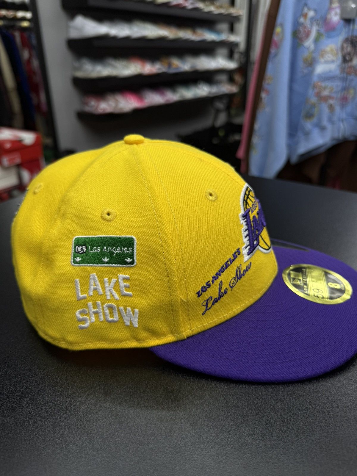 New Era New ERA Size 8 Fitted Hat Lakers Yellow Purple Size ONE SIZE - 5 Thumbnail