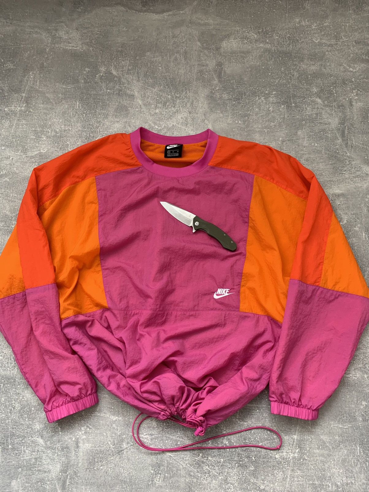 Nike × Vintage Vintage Nike Nylon Drill Sweatshirt Size US XL / EU 56 / 4 - 1 Thumbnail