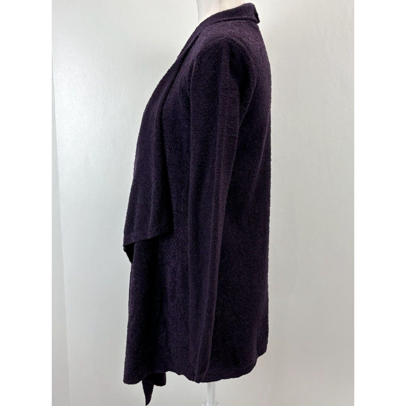 Vintage Barefoot Dreams Cárdigan Bamboo Chic Lite Calypso Wrap Long Deep Purple S/M Cardigan Women Draped Open Front Casual Long Sleeve Knit Style Size S / US 4 / IT 40 - 2 Thumbnail