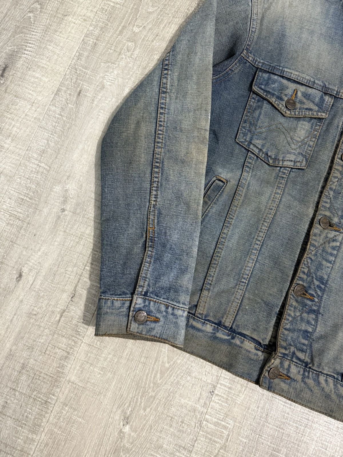 Vintage Vintage sun faded wrangler denim jacket Size US S / EU 44-46 / 1 - 4 Thumbnail