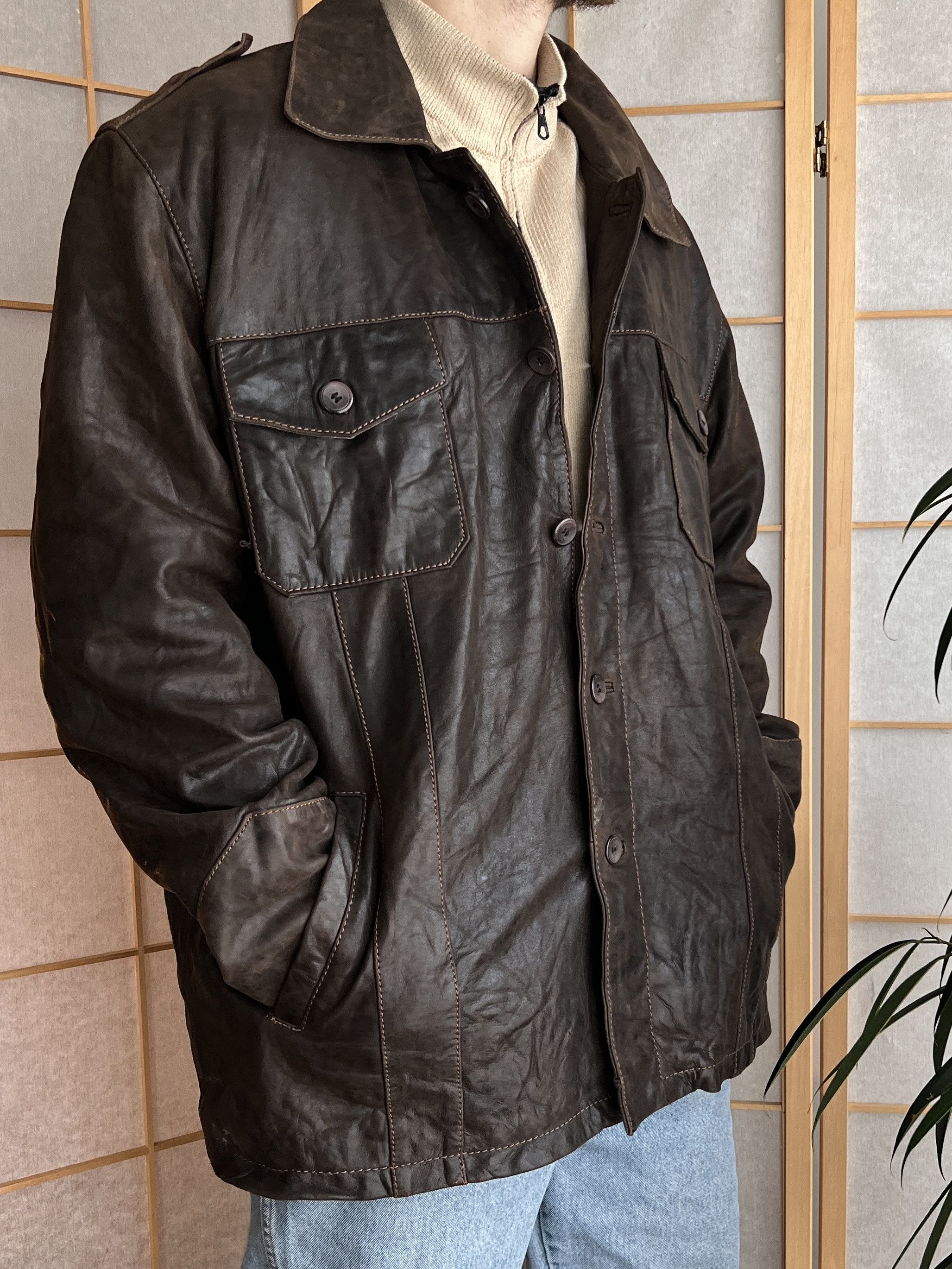 Hysteric Glamour Leather coat jacket vintage y2k 14th Addiction Diesel style Size US L / EU 52-54 / 3 - 9 Thumbnail
