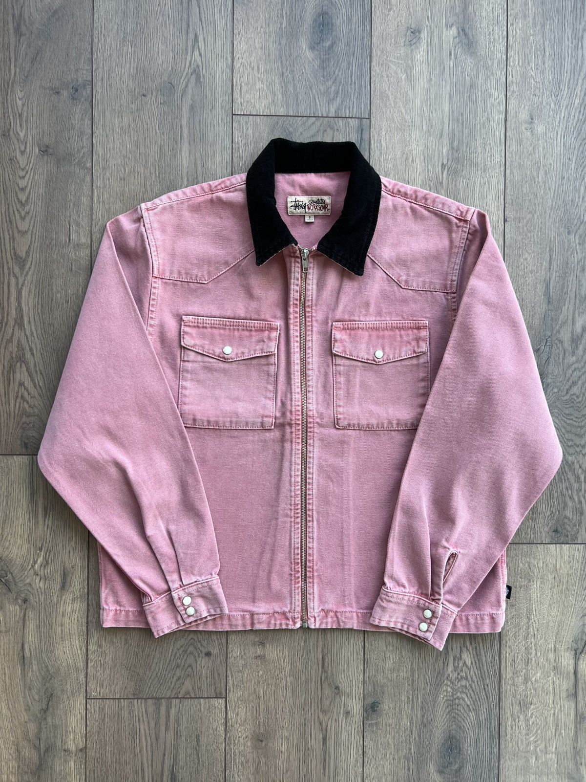 Stussy Stussy Pink Washed Canvas Work Shirt Small Size US S / EU 44-46 / 1 - 3 Thumbnail