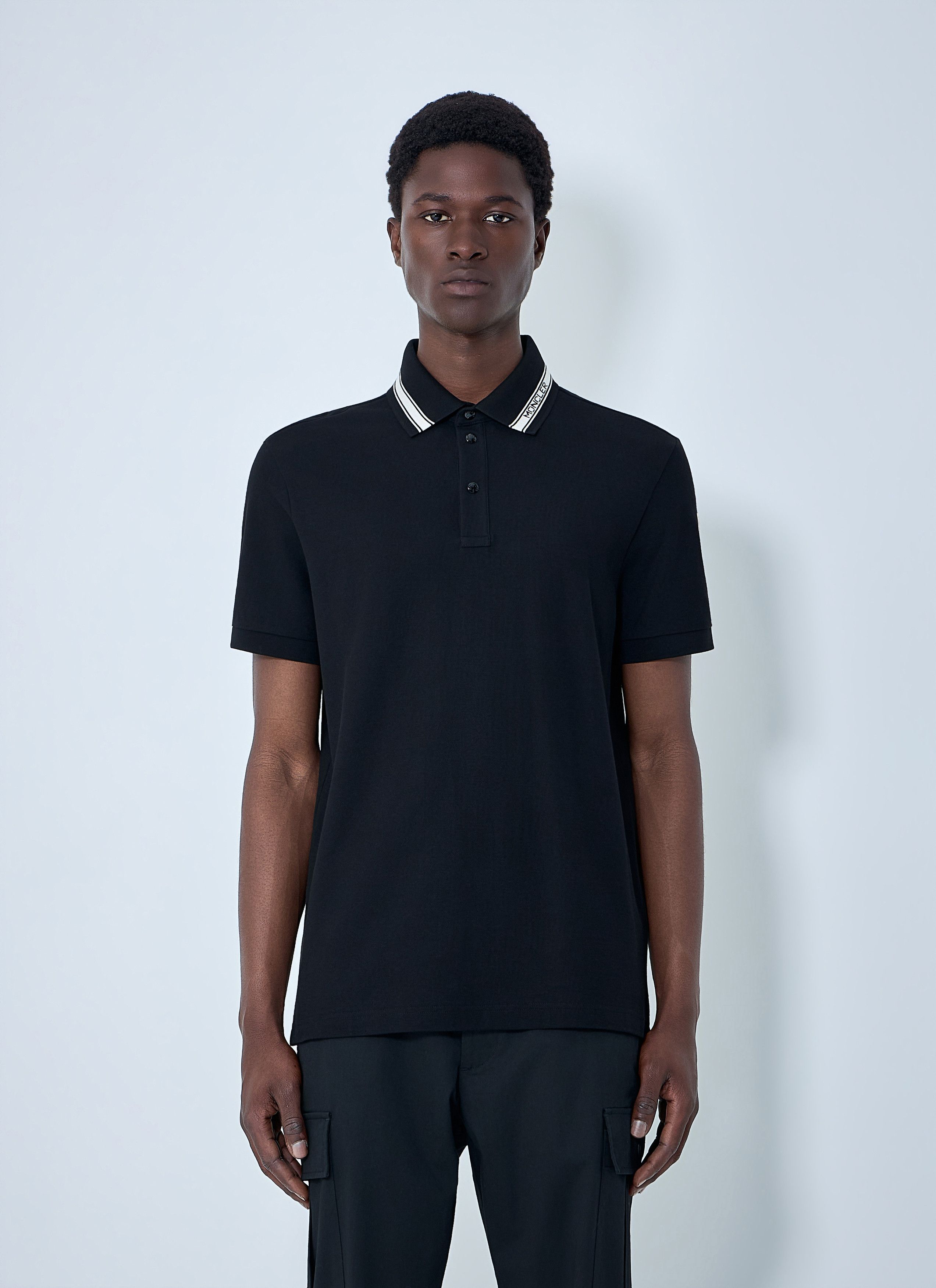 Moncler Striped Collar Polo Shirt Size US S / EU 44-46 / 1 - 1 Thumbnail