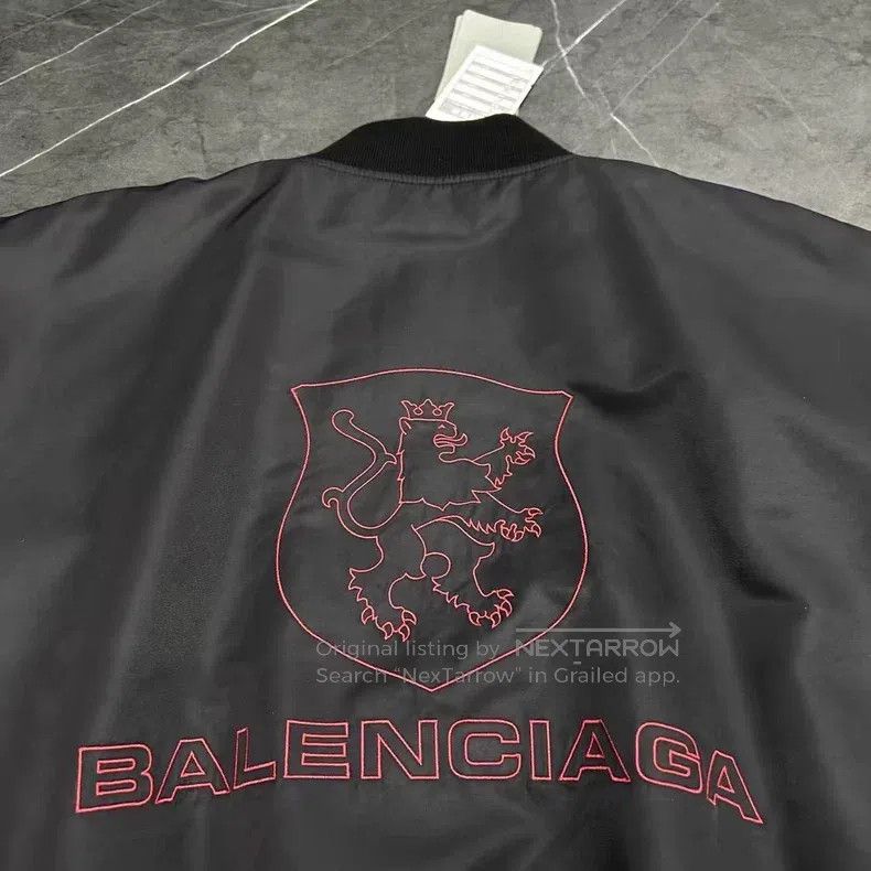 Balenciaga Balenciaga Lion head embroidery flight jacket bomber Size US XS / EU 42 / 0 - 7 Thumbnail