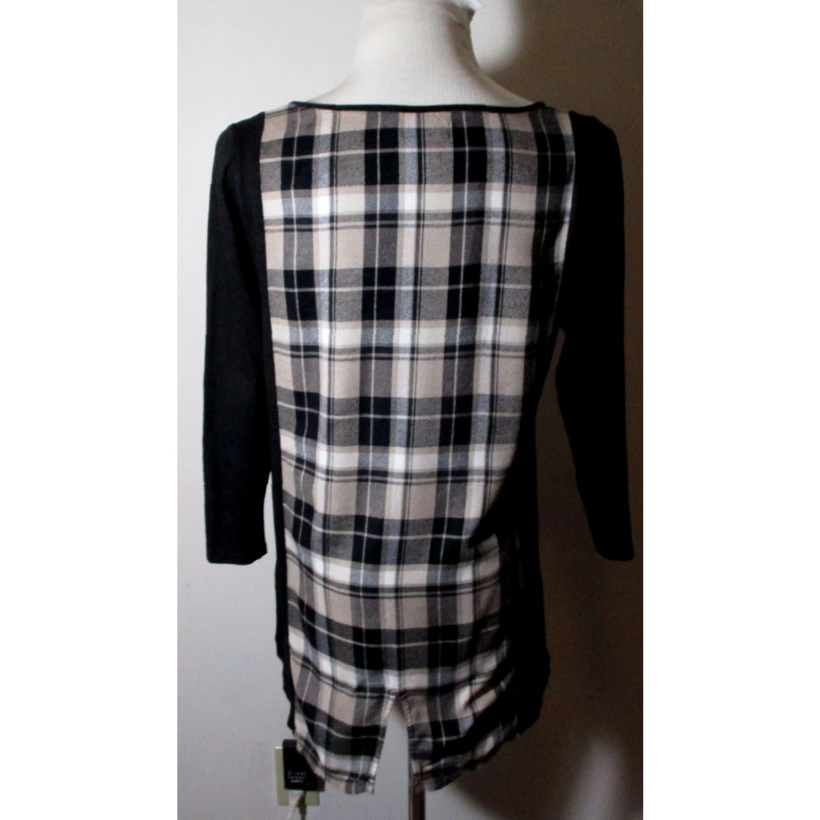Lucky Brand LUCKY BRAND Black Modal Blend Split Tail Top Shirt Womens M Size M / US 6-8 / IT 42-44 - 5 Thumbnail