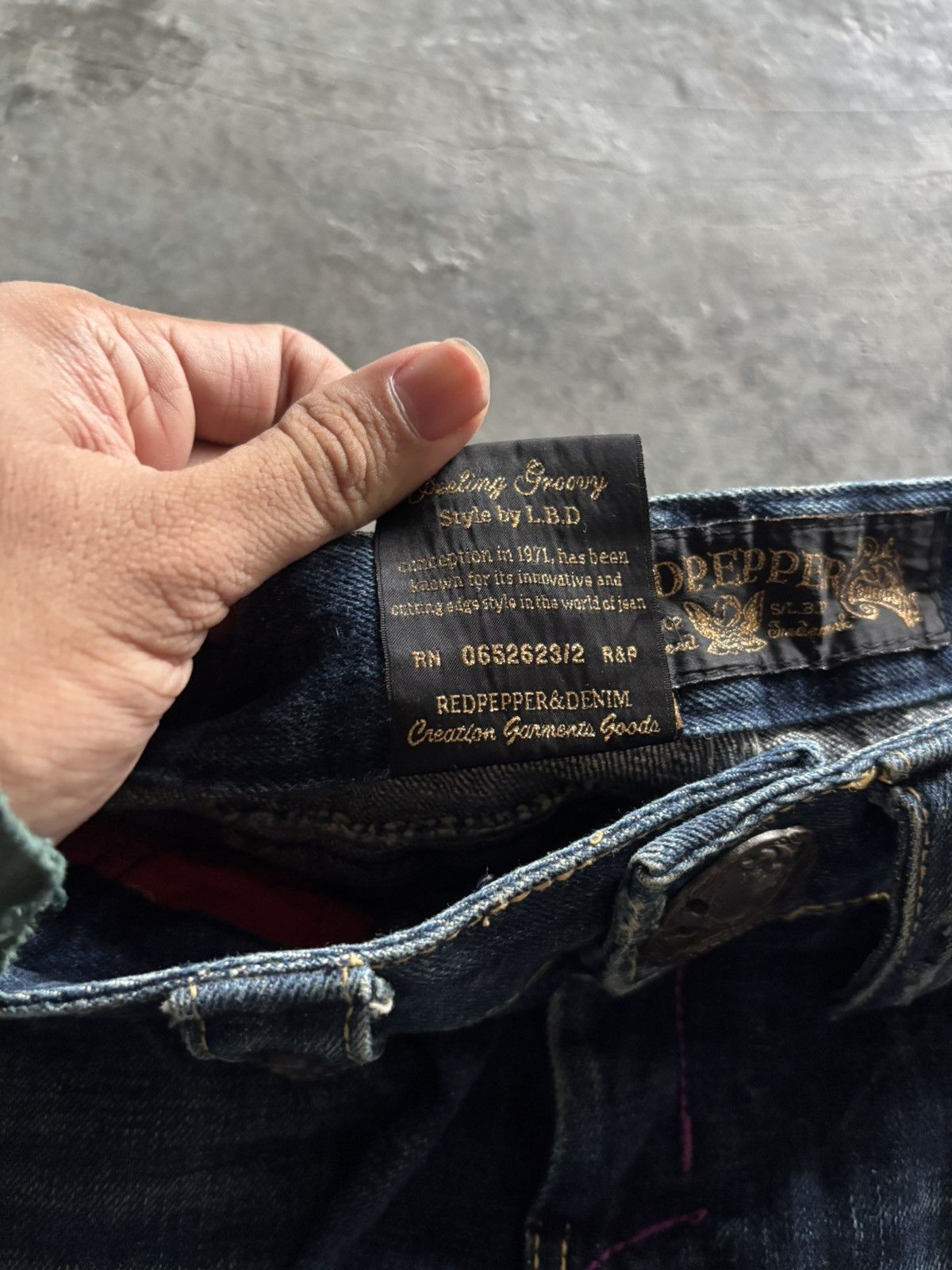 If Six Was Nine RED PEPPER JEANS leopard fur backpocket wing punk grunge Size US 32 / EU 48 - 7 Thumbnail