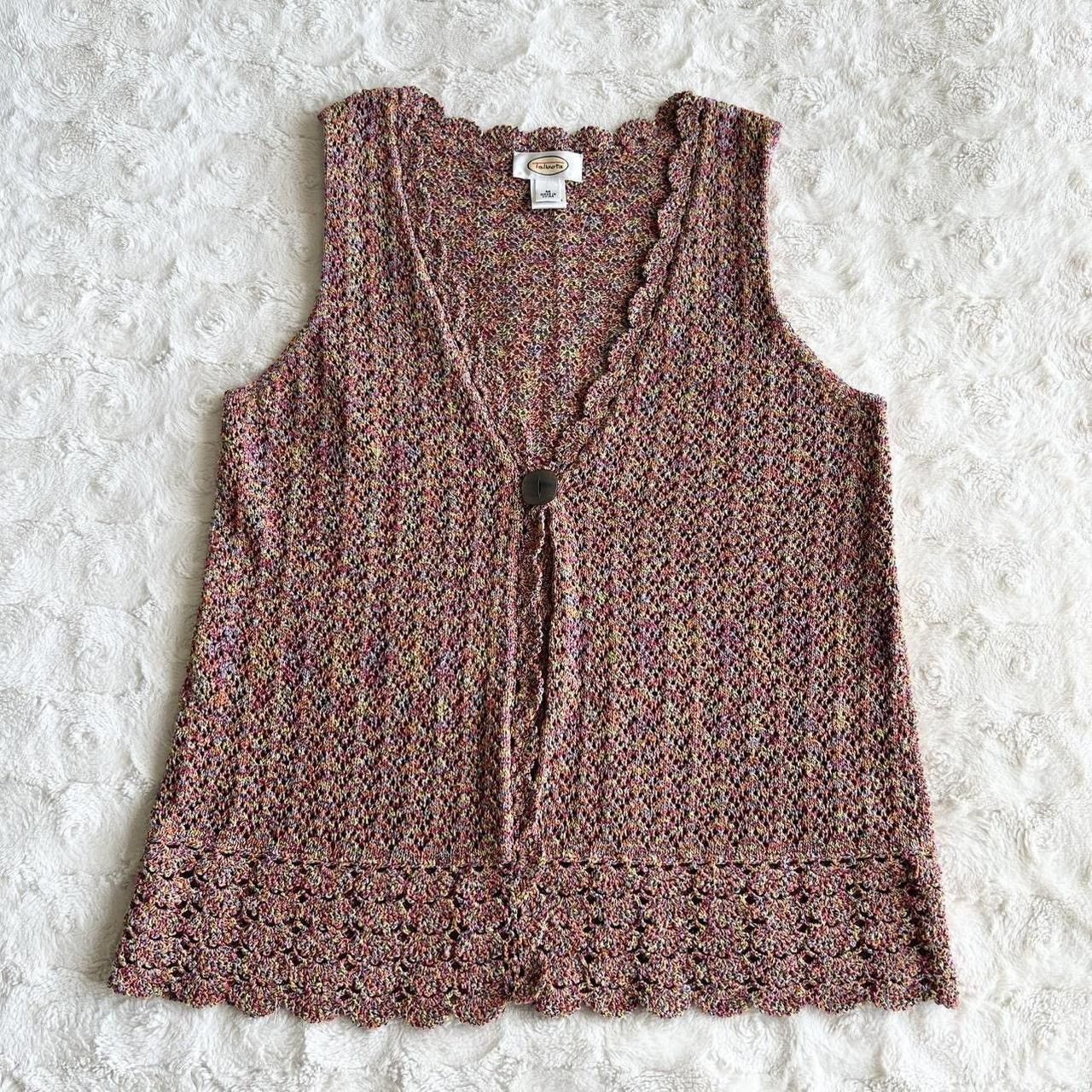 Talbots Vintage Talbots Crochet Sweater Vest Womens M Pink Eclectic Size M / US 6-8 / IT 42-44 - 1 Thumbnail