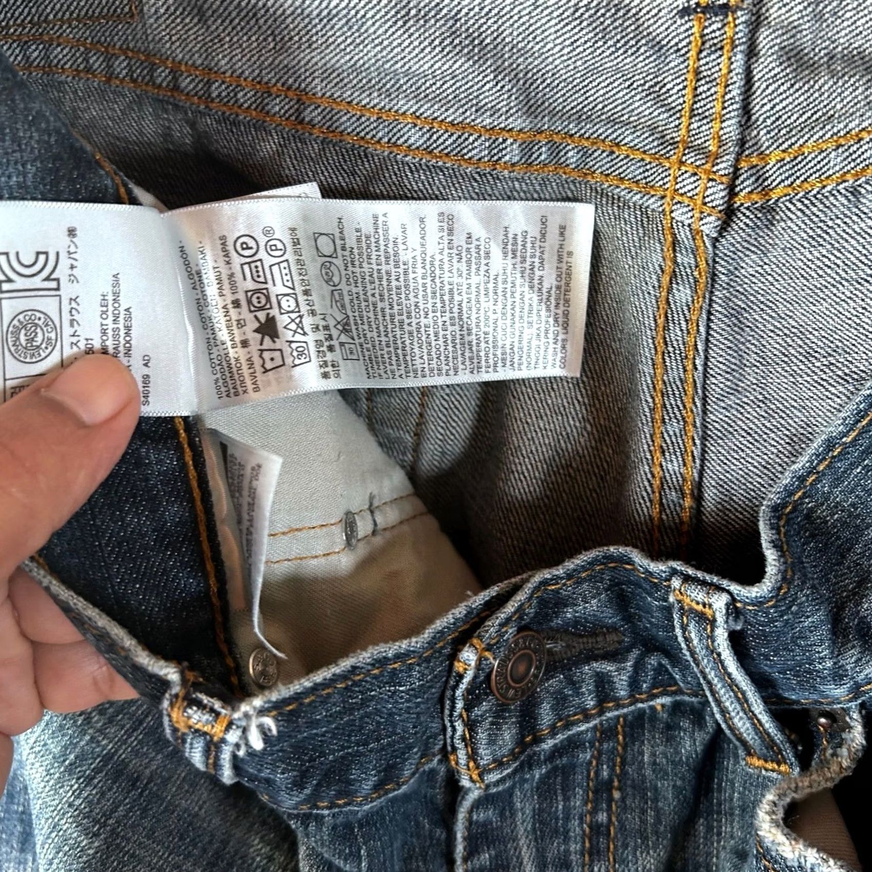Levi's Levi's 505 Regular Fit Jeans Mens 36x30 Blue Denim 00505-2765 Straight Size US 36 / EU 52 - 4 Thumbnail