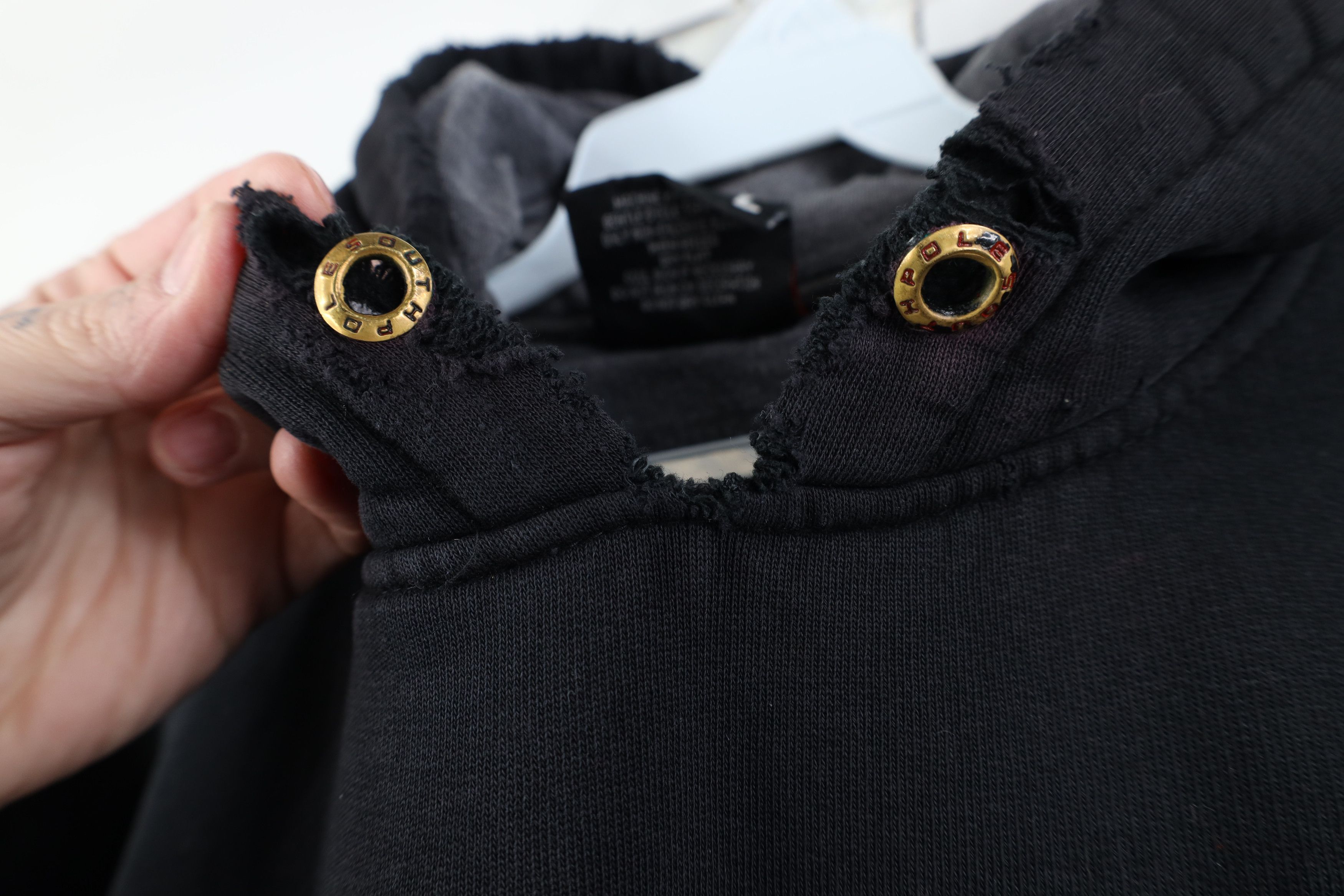 Southpole Vintage 90s Y2K Southpole Spell Out Boxy Fit Hoodie Black Size US L / EU 52-54 / 3 - 5 Thumbnail