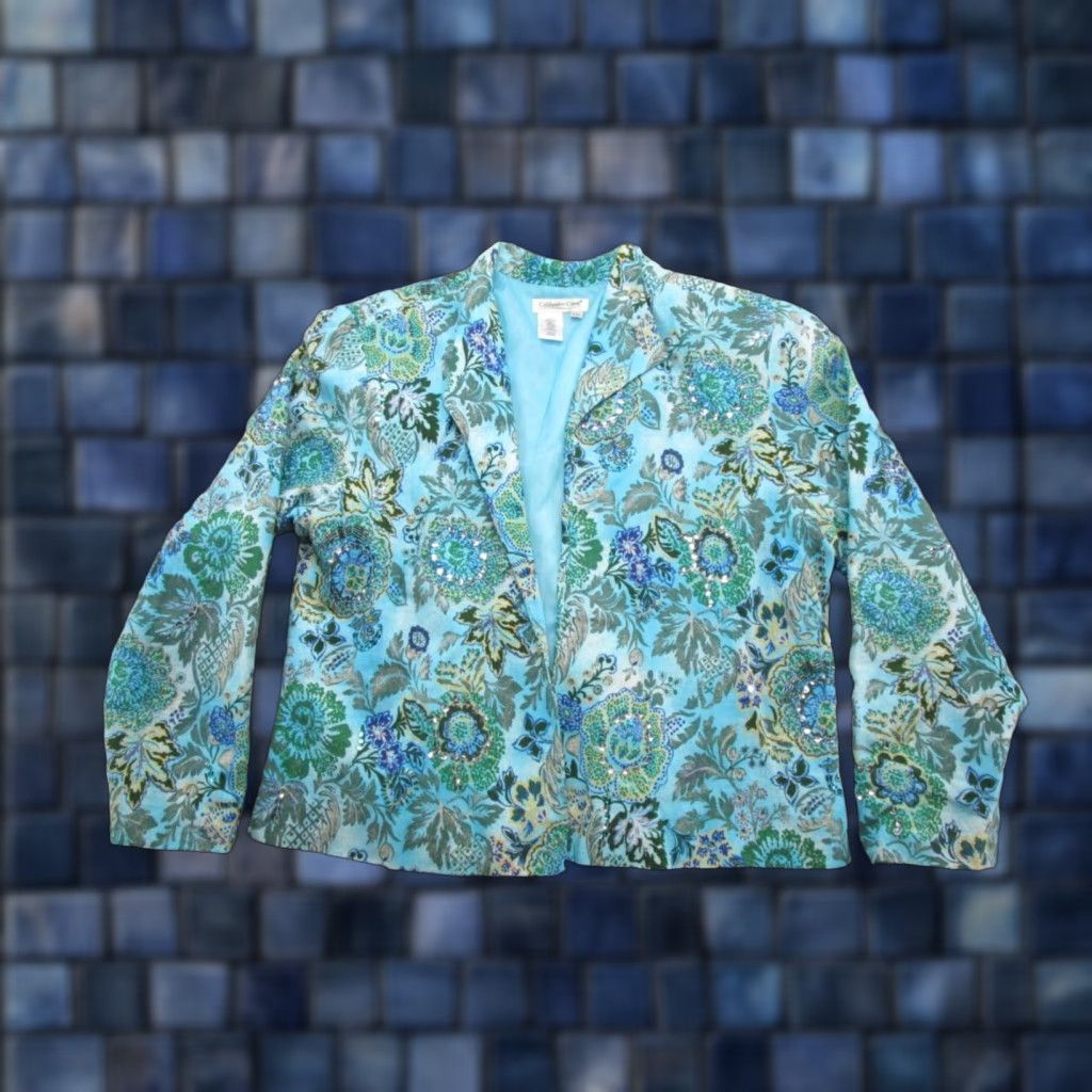 Coldwater Creek VINTAGE Coldwater Creek Blazer Jacket Short Sleeve Open Front Boho Red Tapestry Paisley L/S Women PXL Men? No Size XL / US 12-14 / IT 48-50 - 1 Thumbnail