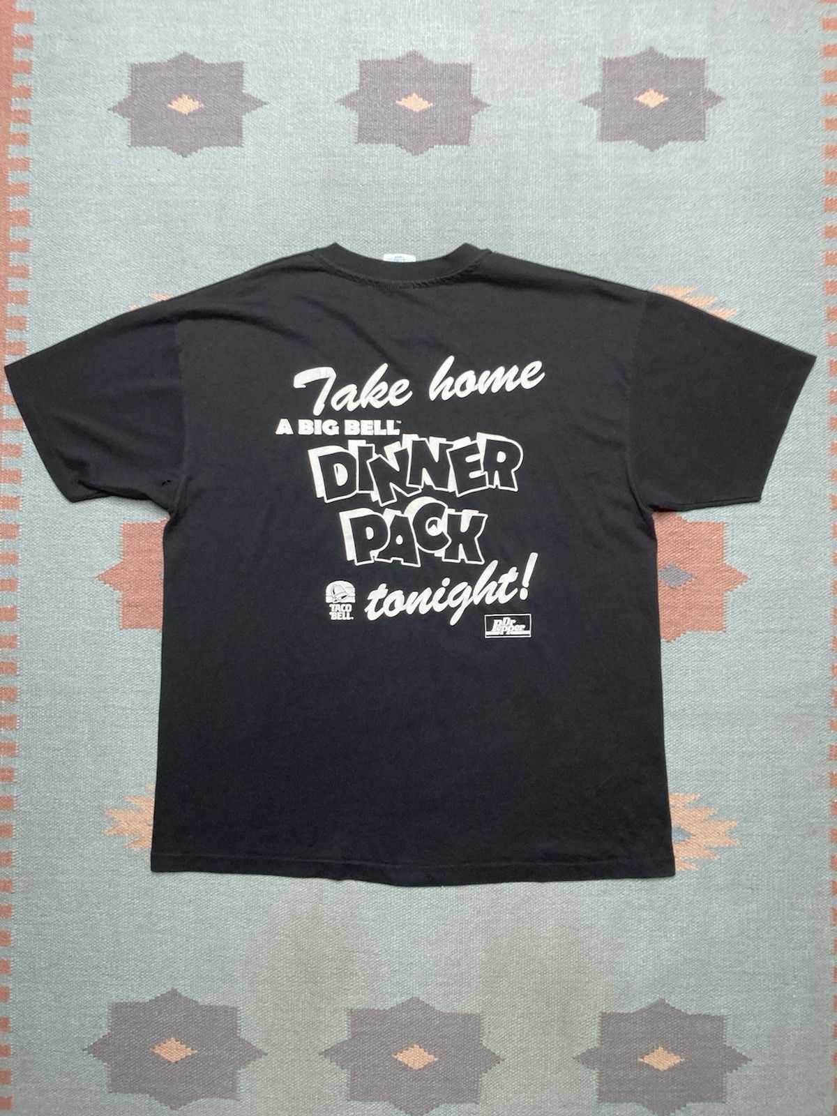 Vintage 90s t shirt Taco Bell dinner pack distres fast food promo XL Size US XL / EU 56 / 4 - 5 Thumbnail