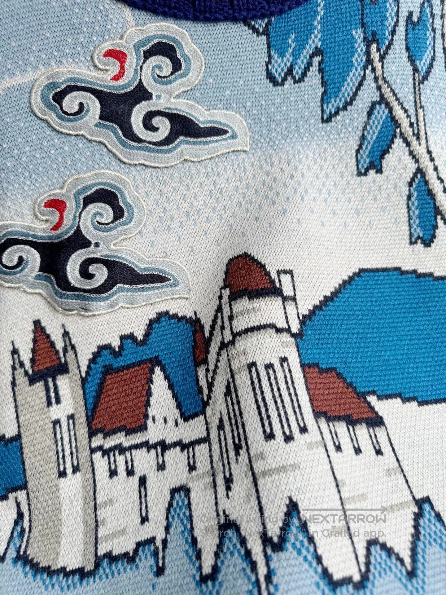 Gucci Gucci Landscape Castle Cloud Knit Sweater. Size XXS / US 00 / IT 34 - 7 Thumbnail