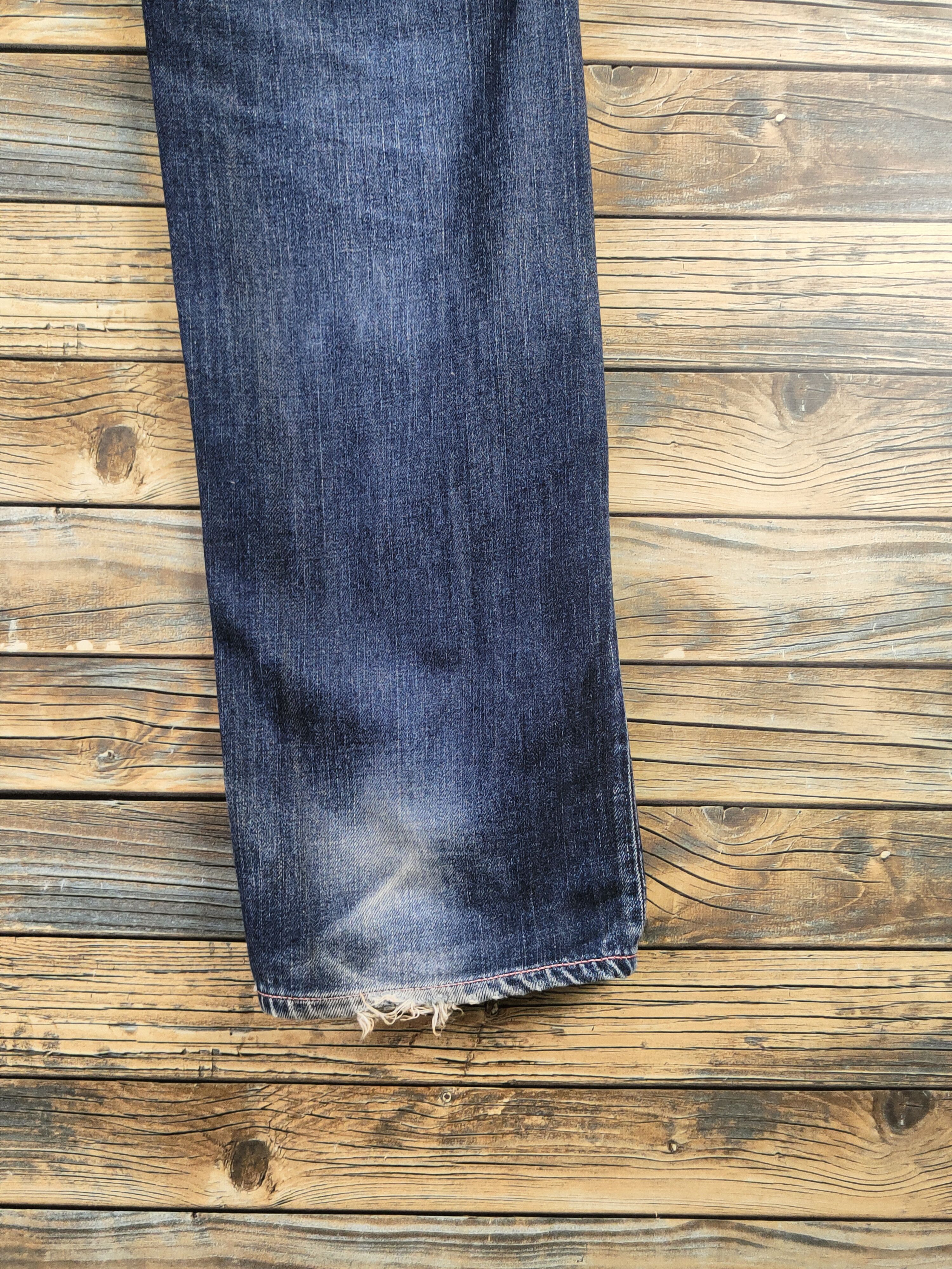 Levi's 502 Levi's Dark Blue Distressed Ripped Jeans #S2812 Size US 31 - 12 Thumbnail