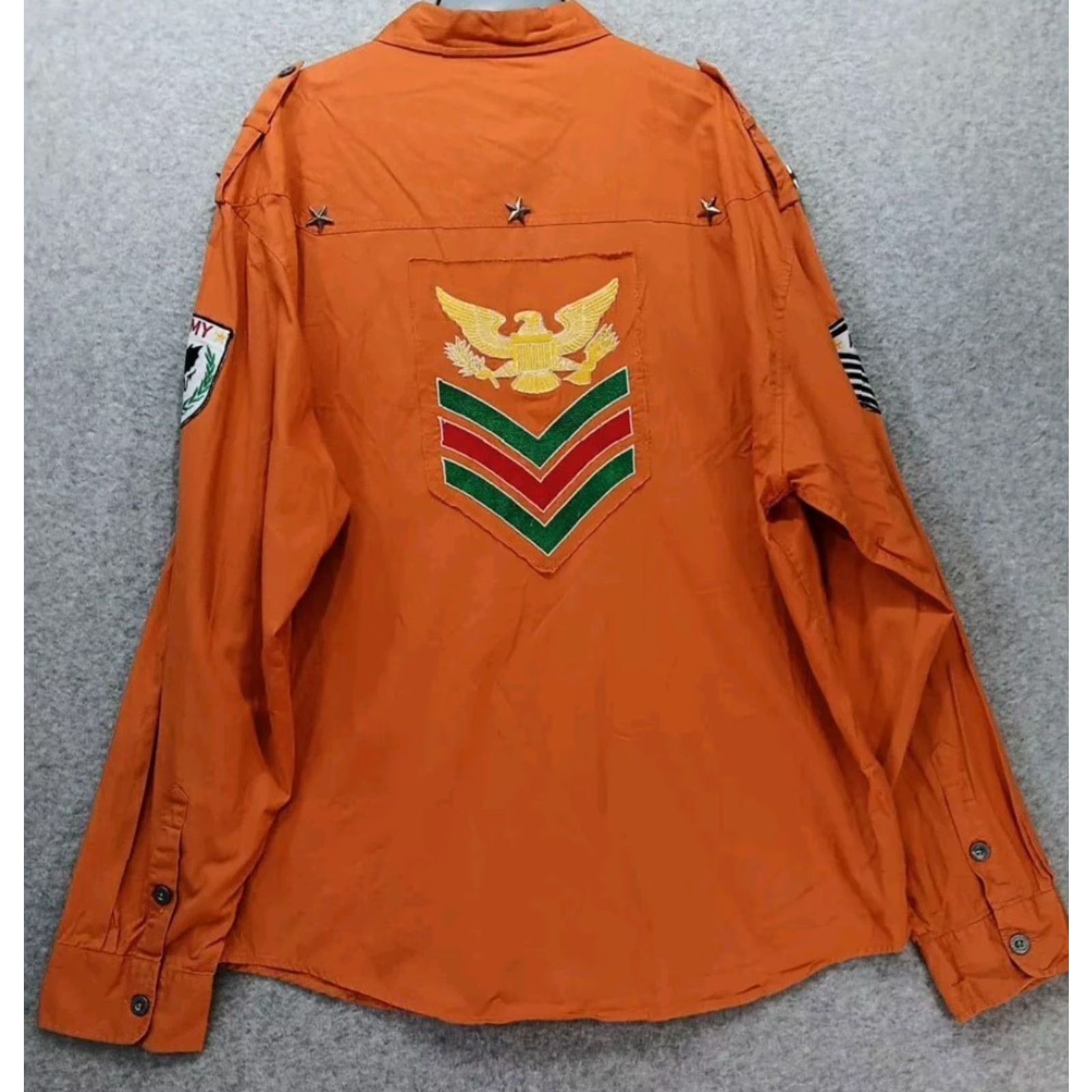 Vintage Tool Jeans Men’s Urban Force Shirt 2XL Orange Military Long Sleeve Button-Up EUC LS Shirt Men Orange Military 2XL Size US XXL / EU 58 / 5 - 6 Thumbnail