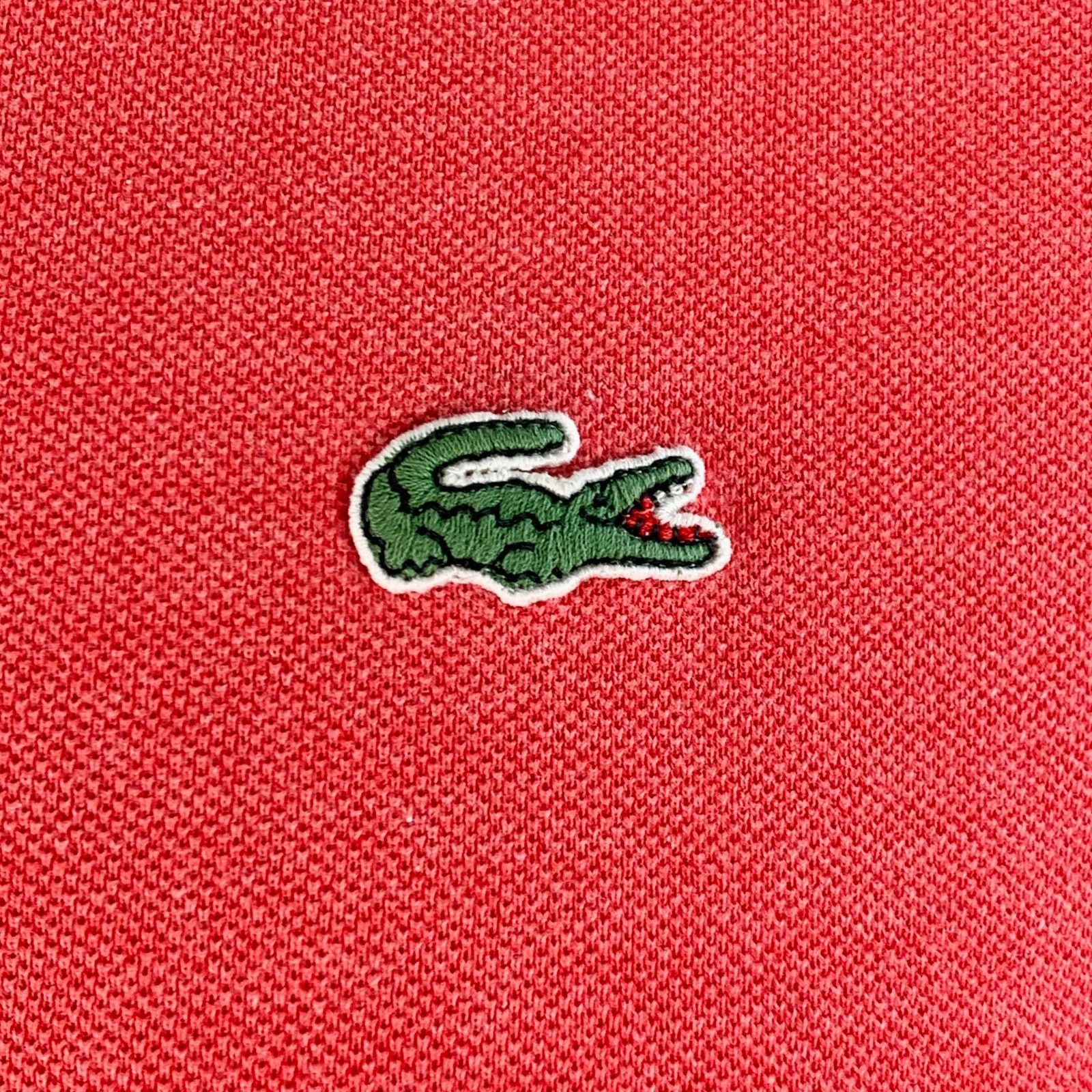 Lacoste LACOSTE Size XL Red Coral Cotton Short Sleeve Polo Size US XL / EU 56 / 4 - 2 Thumbnail
