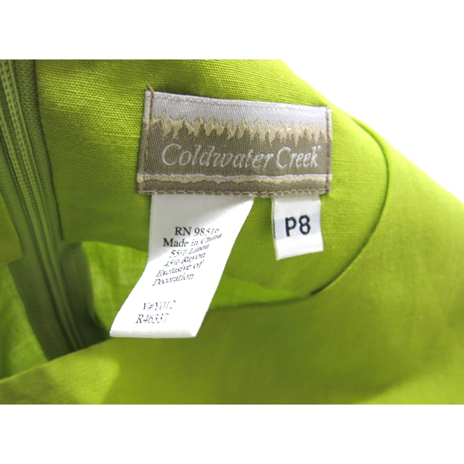 Coldwater Creek Coldwater Creek Tunic Dress Women P8 Embroidered Linen Floral Green Sleeveless Round Neck 36" Bust 50" Length P8 Size M / US 6-8 / IT 42-44 - 3 Thumbnail