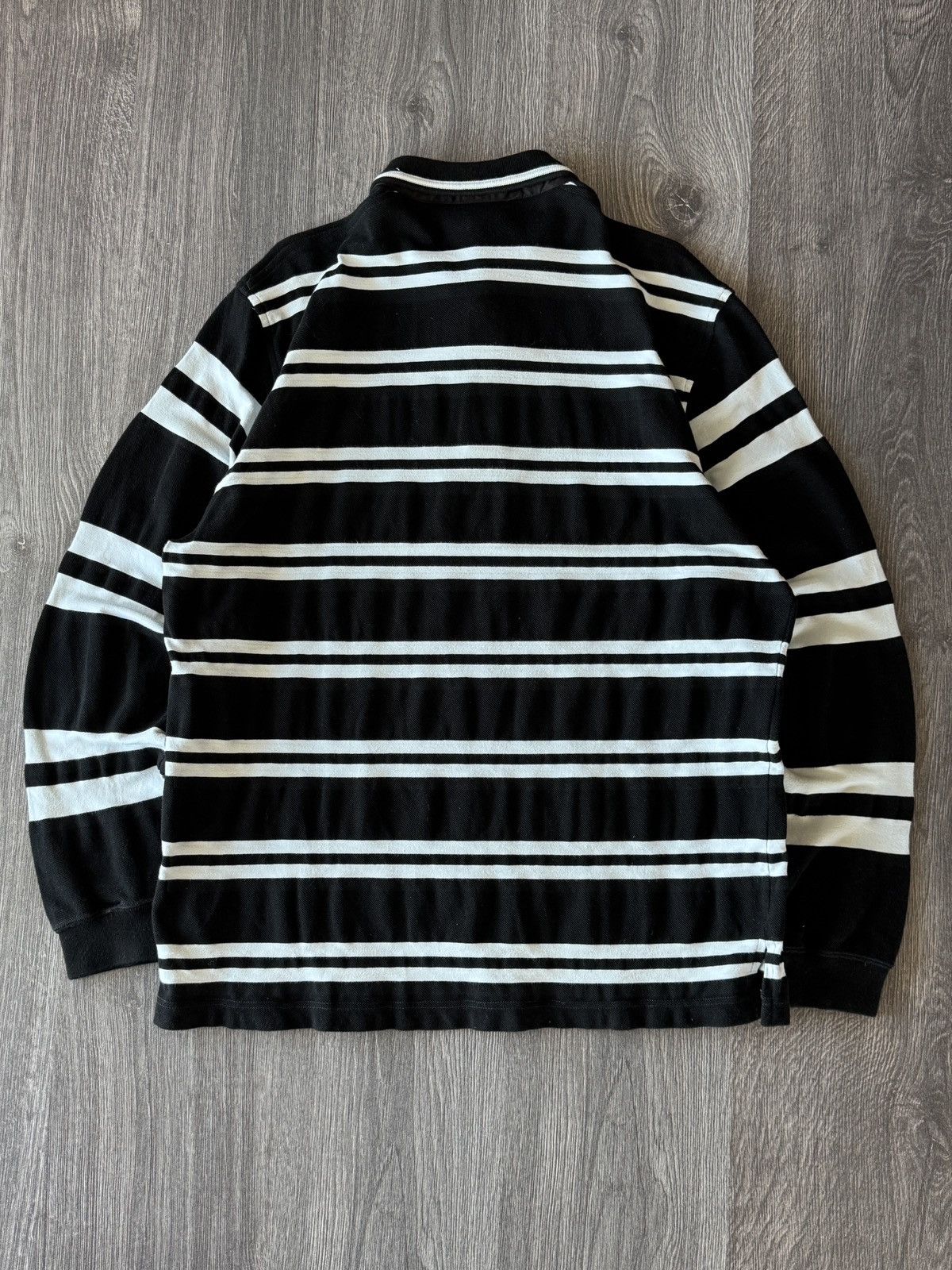 Lacoste Y2K Vintage Lacoste Rugby Striped Longsleeve Sweatshirt Size US XL / EU 56 / 4 - 6 Thumbnail