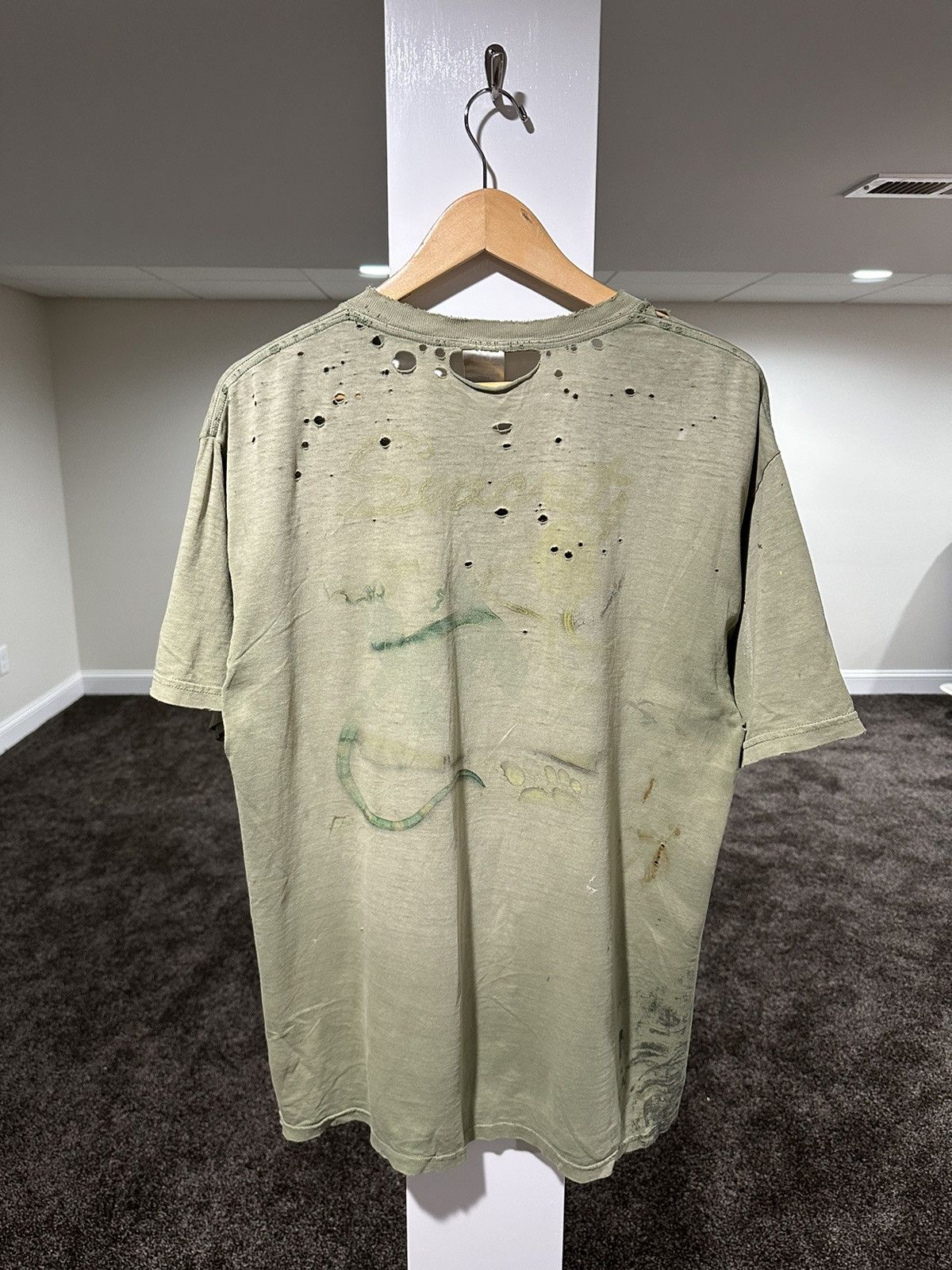 StraightFaded × Vintage Vintage Seacrets Lizard Thrashed Destroyed Faded T-Shirt Size US L / EU 52-54 / 3 - 2 Thumbnail