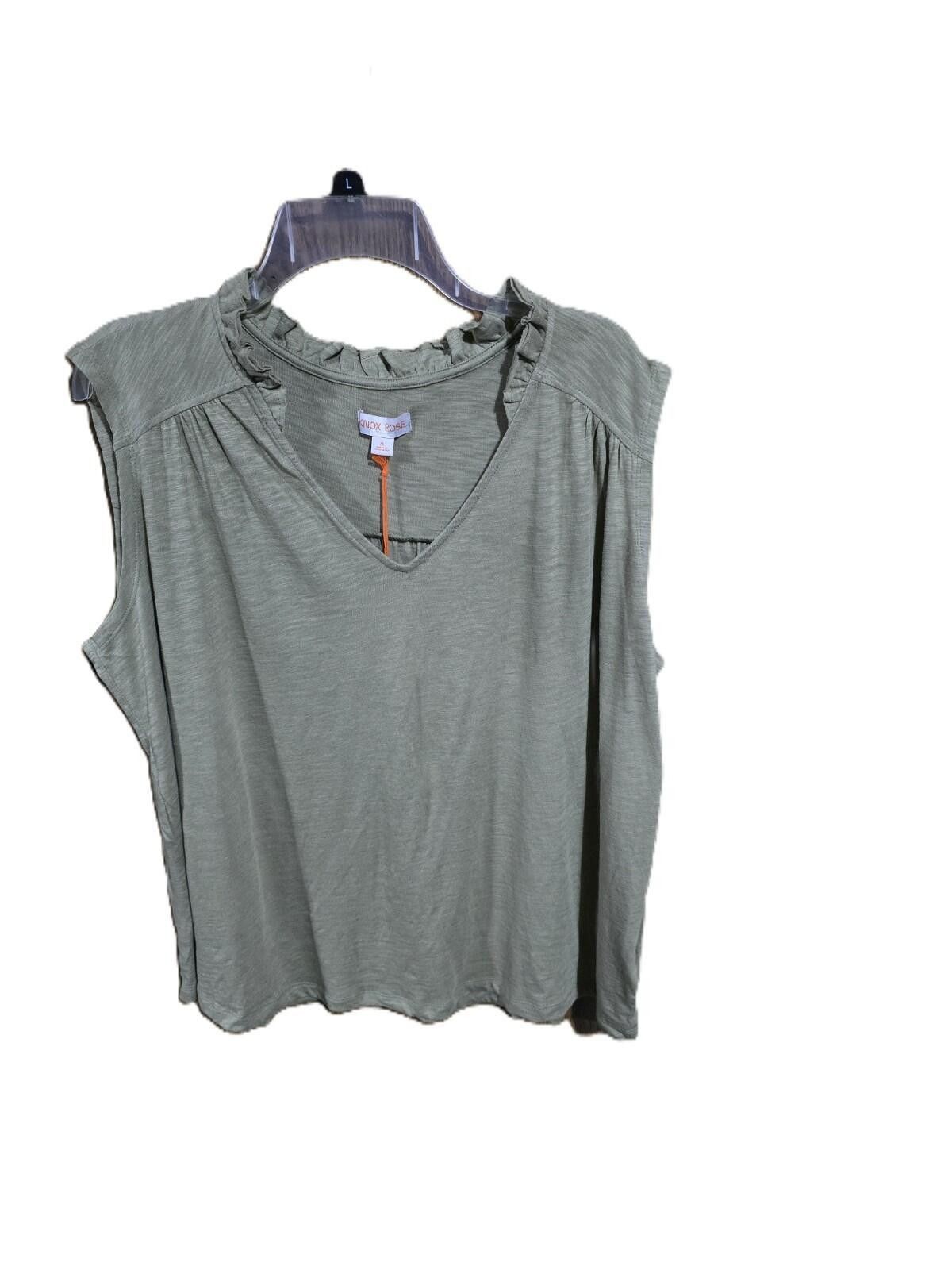 Other Knox Rose Sleeveless Pullover Top With Ruffled Neckline Size XL / US 12-14 / IT 48-50 - 2 Thumbnail