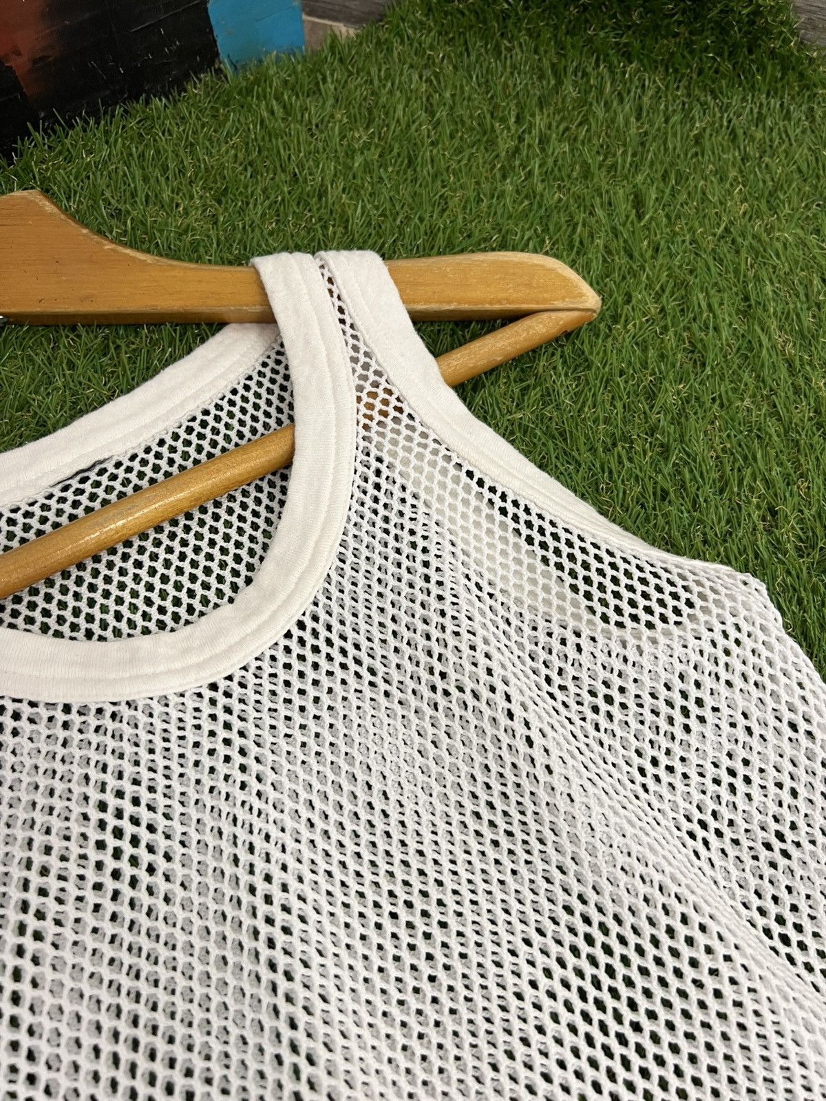 Vintage Vintage 90s Fishnet mesh tank top sleeveless boxy fit Size US S / EU 44-46 / 1 - 3 Thumbnail