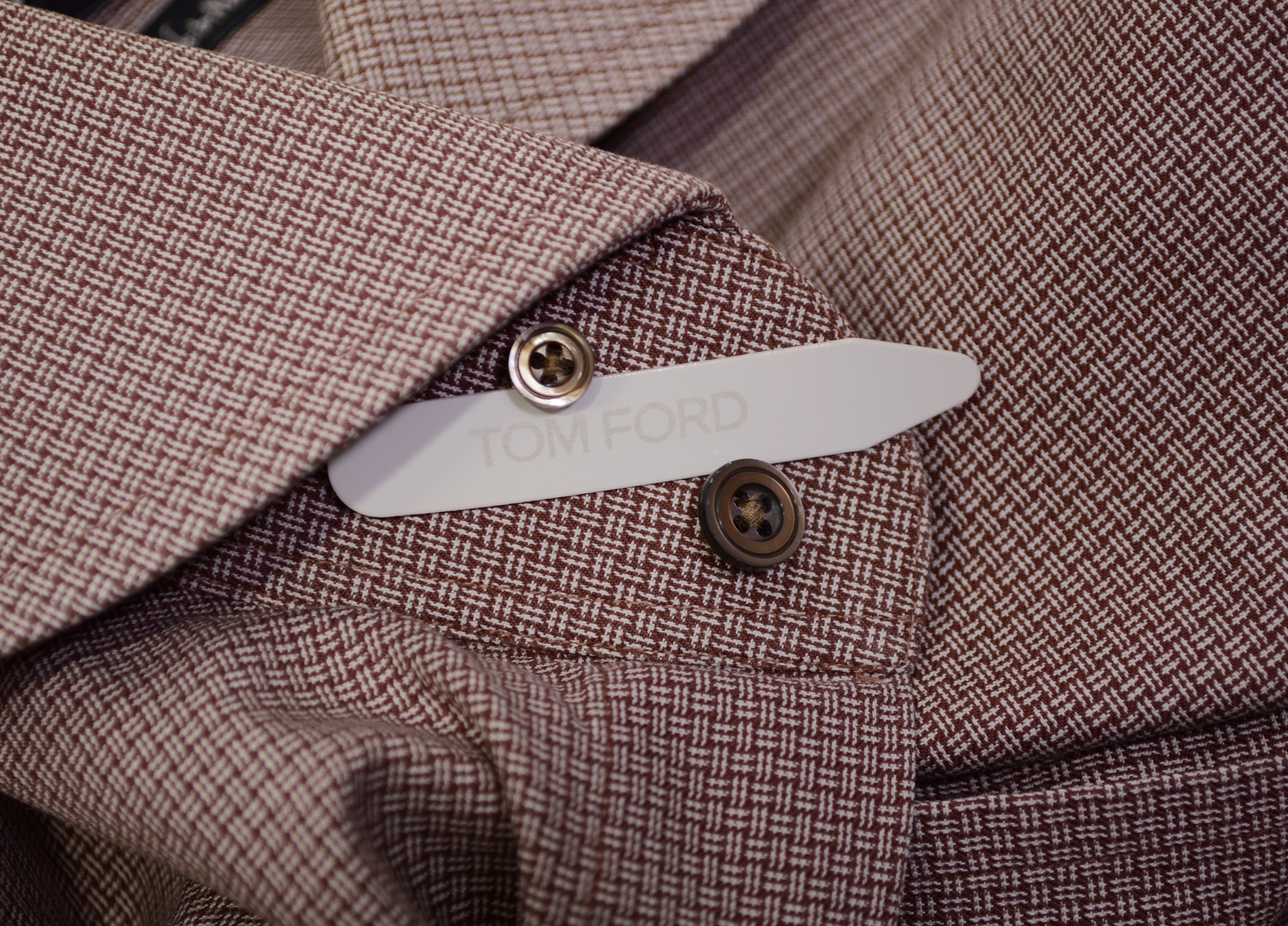 Tom Ford MTO Amazing Men's Tom Ford Shirt 48 Brown Cotton Italy Size US XXL / EU 58 / 5 - 5 Thumbnail