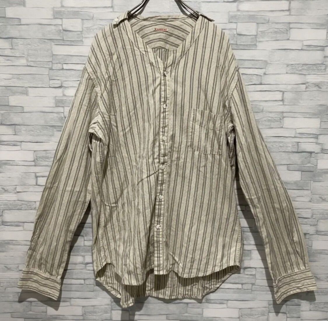 Kapital Vintage Kapital Striped Shirt Size L Size US L / EU 52-54 / 3 - 1 Thumbnail