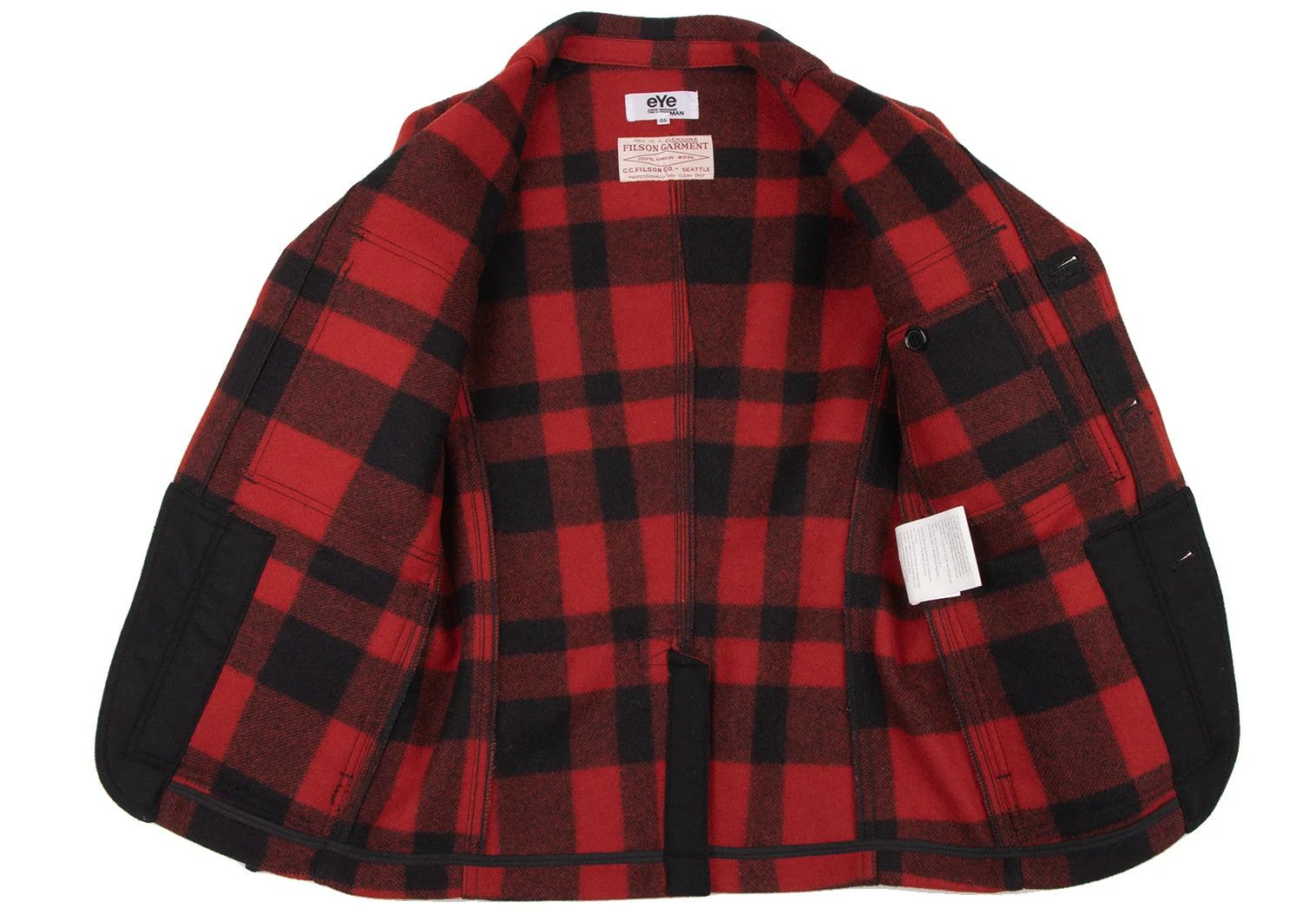 Junya Watanabe Checkered Leather Elbow Patch Jacket Red and Black Size US M / EU 48-50 / 2 - 11 Thumbnail