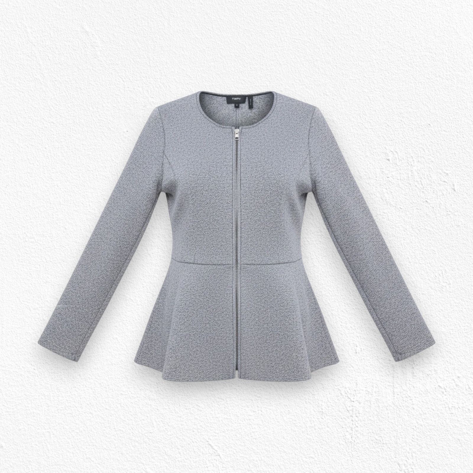 Theory Theory Peplum Zip Knit Blazer Gray Stretch Size M Size M / US 6-8 / IT 42-44 - 1 Thumbnail