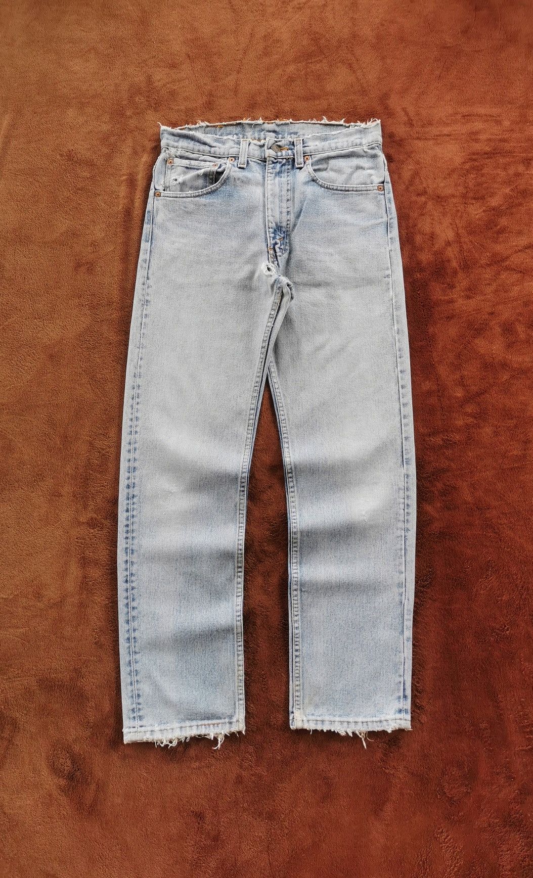 Vintage 90s Vintage Levis 505 Distressed Denim Jeans Size US 30 / EU 46 - 1 Thumbnail