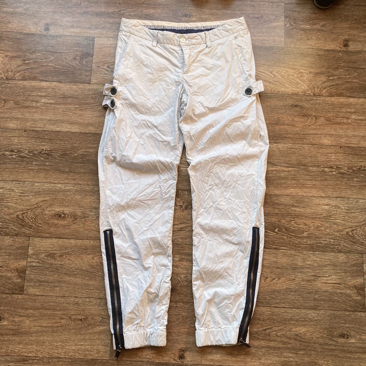 image of Avant Garde x Dirk Bikkembergs Vintage Y2K Dirk Bikkembergs Avant-Garde Pants in White (Size 32)