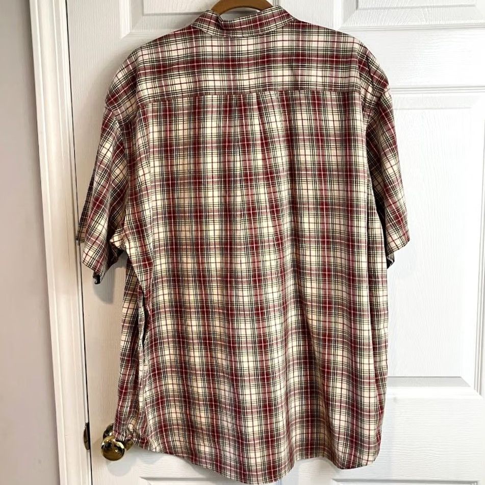 Abercrombie & Fitch VINTAGE Abercrombie & Fitch BIGGEST SHIRT Button Down L Tan Red Plaid Mens Y2K Size US L / EU 52-54 / 3 - 2 Thumbnail