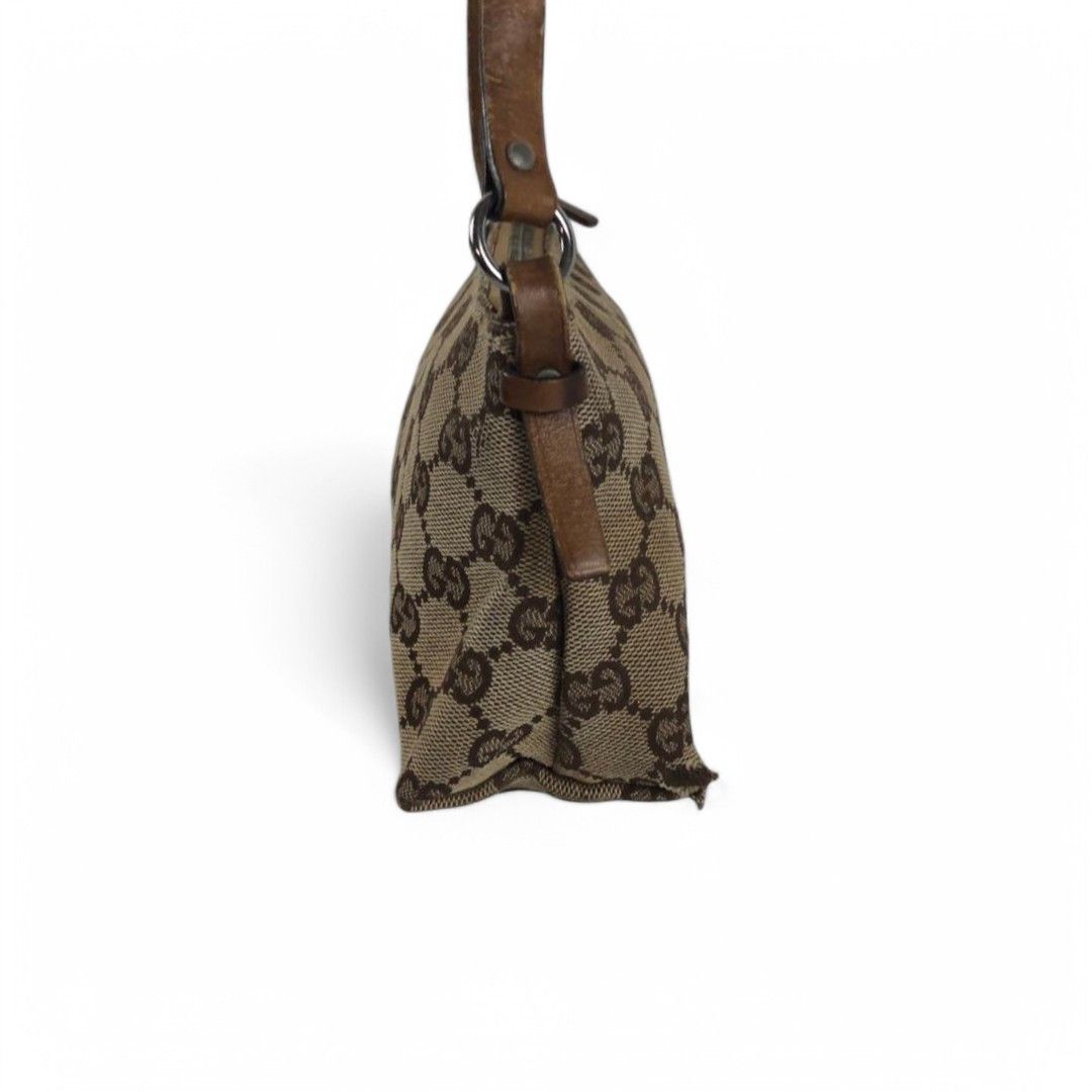 Gucci Gucci - Canvas Leather Brown Handbag GG Monogram Size ONE SIZE - 2 Thumbnail