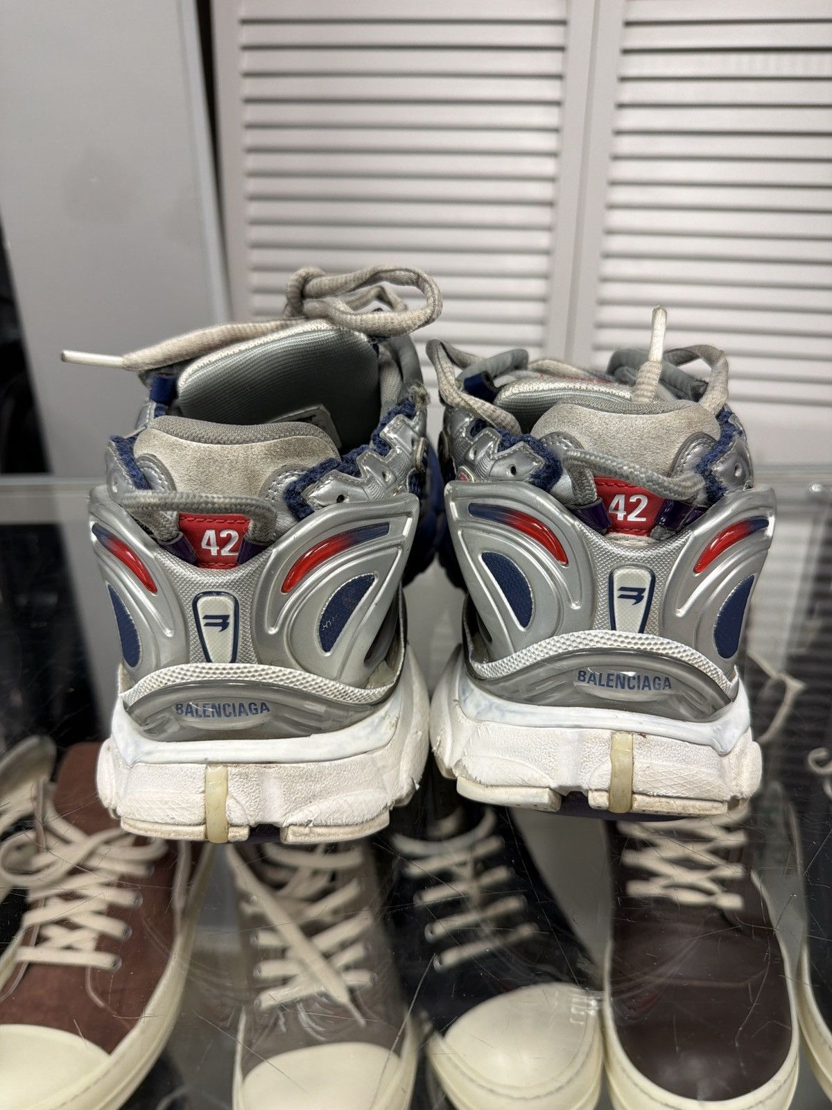 Balenciaga Balenciaga runner v2 navy silver red Size US 9 / EU 42 - 7 Thumbnail