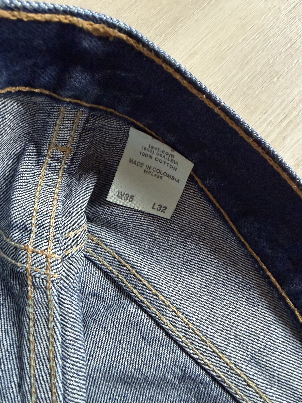 Levi's Vintage Levis Y2K 05 501 Dark Starched Crease Raw Sz 36x32 Size US 36 / EU 52 - 5 Thumbnail