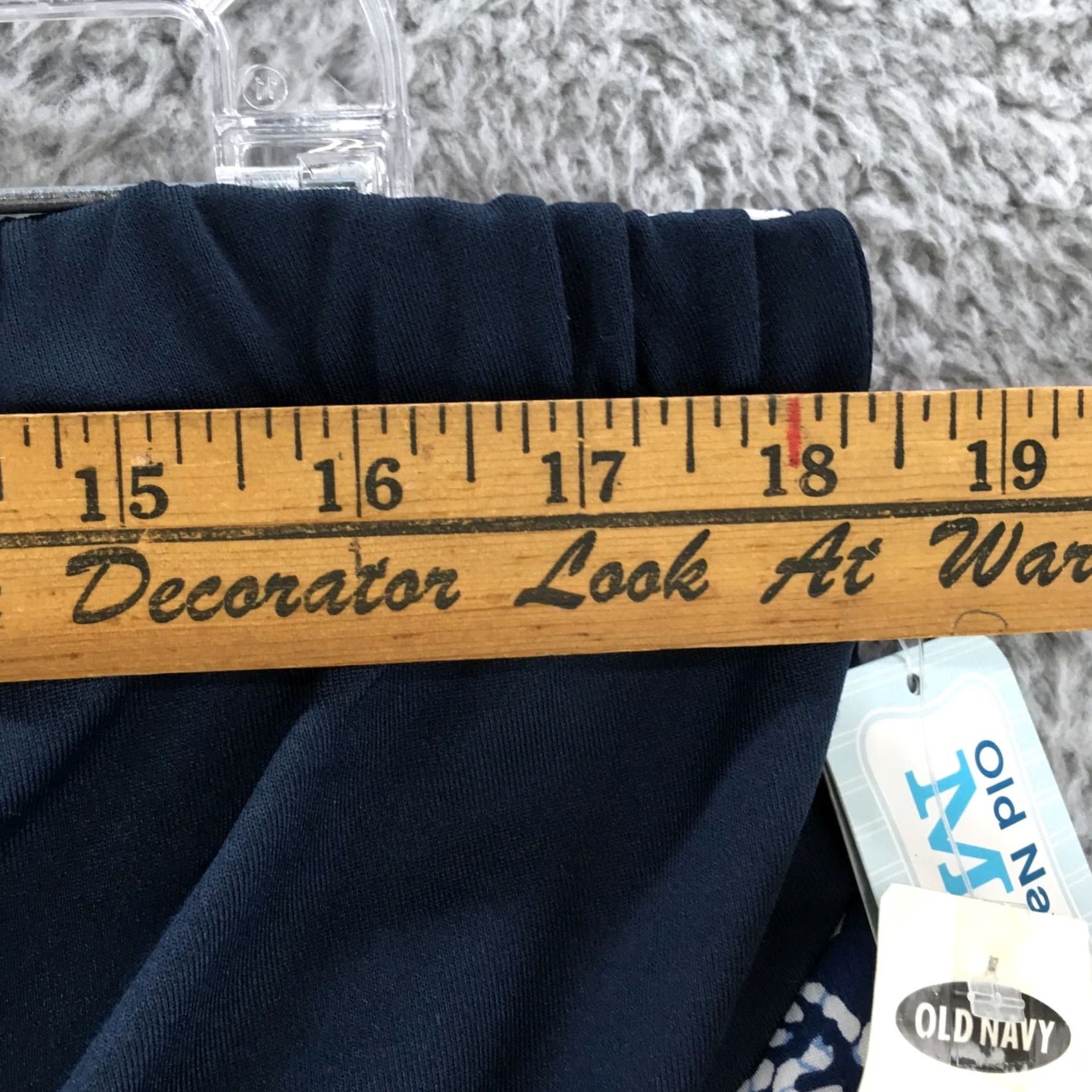 Old Navy Old Navy Maternity Capri Pants Womens Small Elastic Waist NEW Capri Slim Stretch Pull On Blue Geometric 23 Inseam Ladies Size 28" / US 6 / IT 42 - 4 Thumbnail