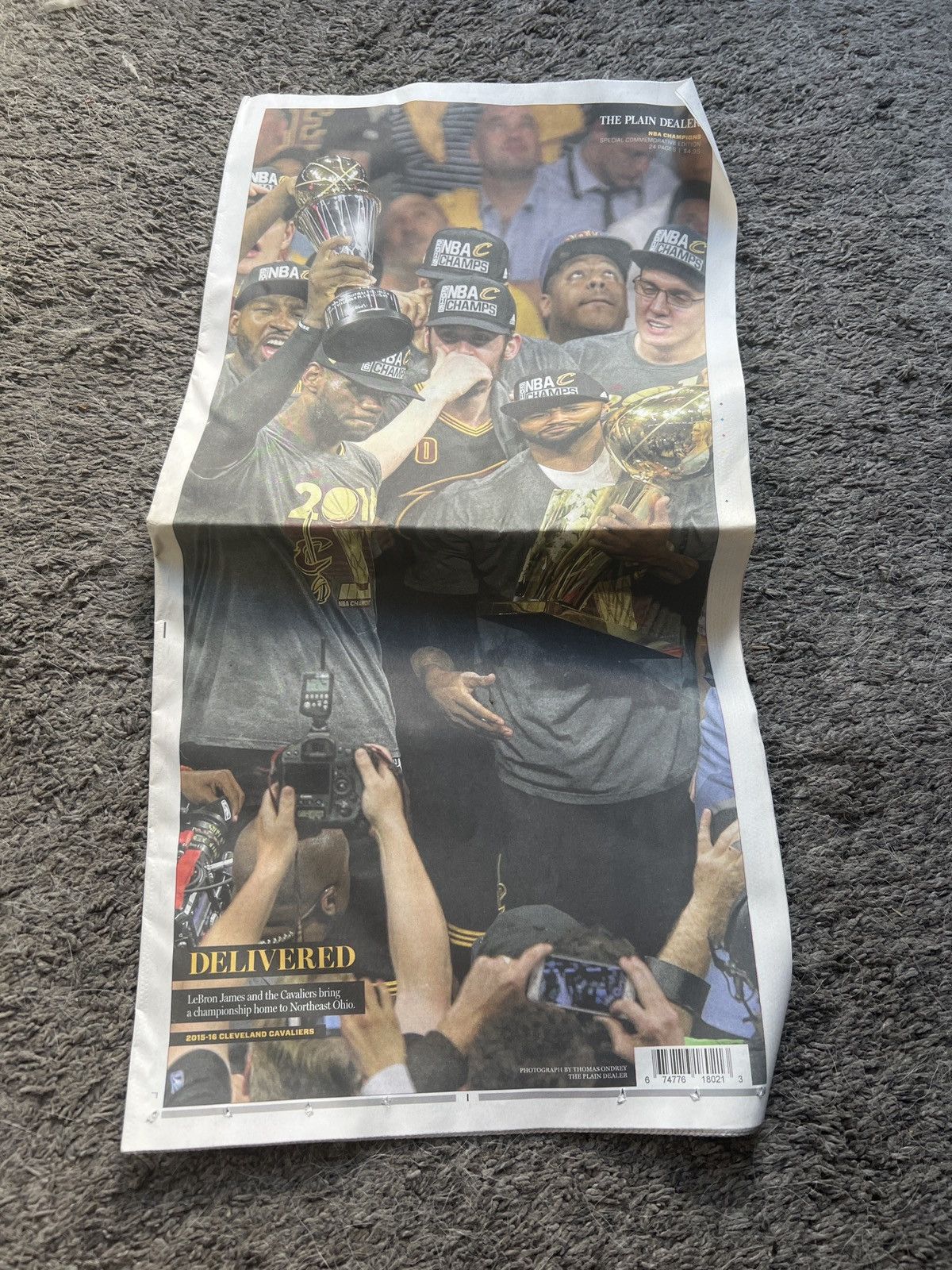 NBA 2016 The Plain Dealer NBA Champions Special Commemorative Size ONE SIZE - 1 Thumbnail