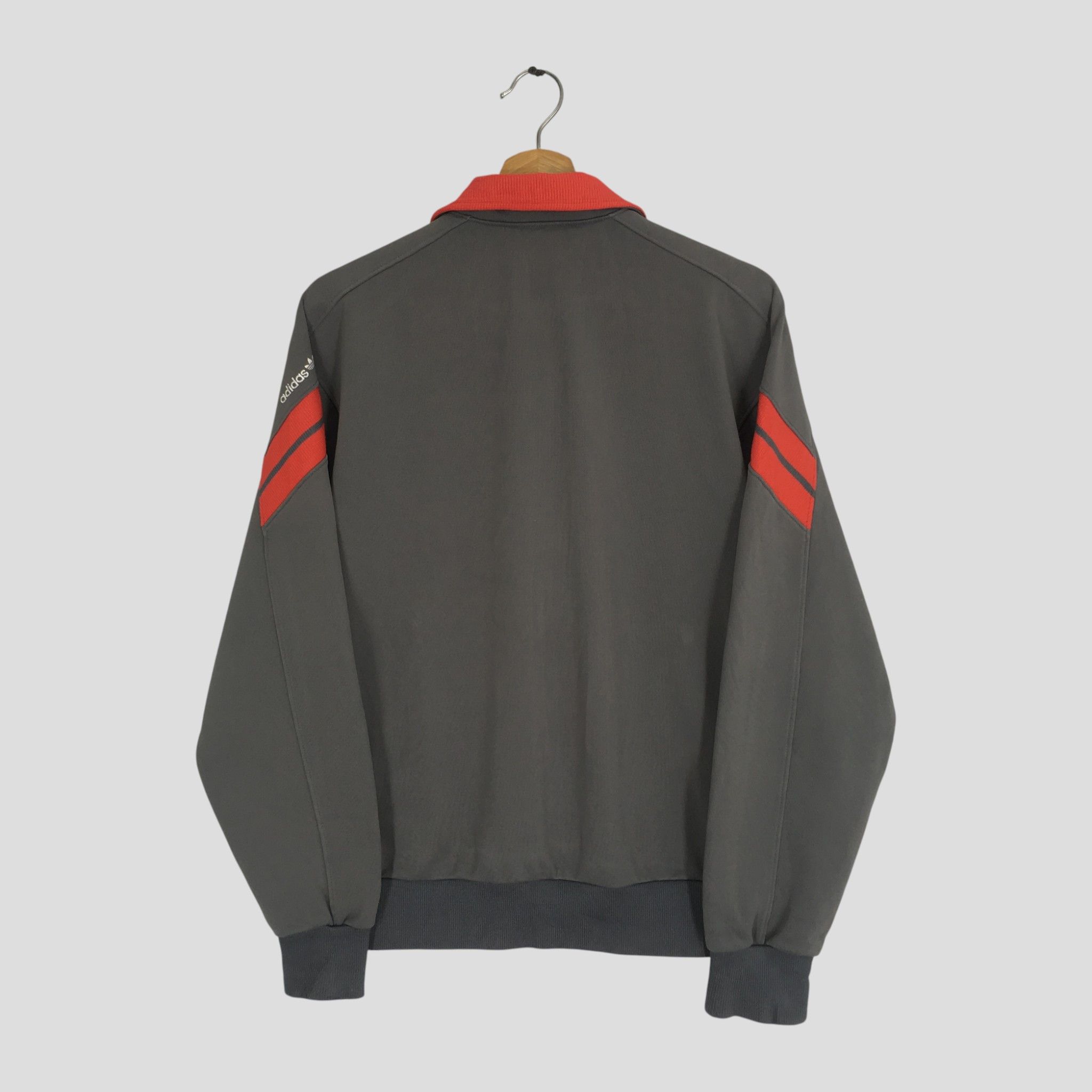 Adidas Vintage 90's Adidas Trefoil Grey Track Top Sweater Sports Size US M / EU 48-50 / 2 - 3 Thumbnail