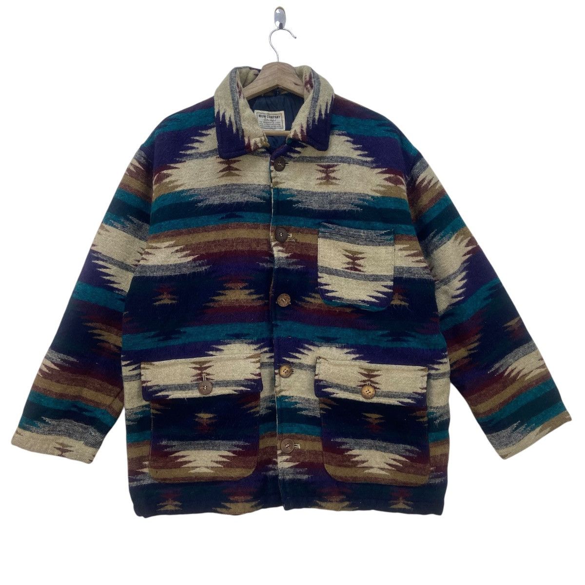 Japanese Brand × Native Vtg Japanese Brand Native Navajo Loose Polar Fleece Jacket Size US S / EU 44-46 / 1 - 2 Thumbnail