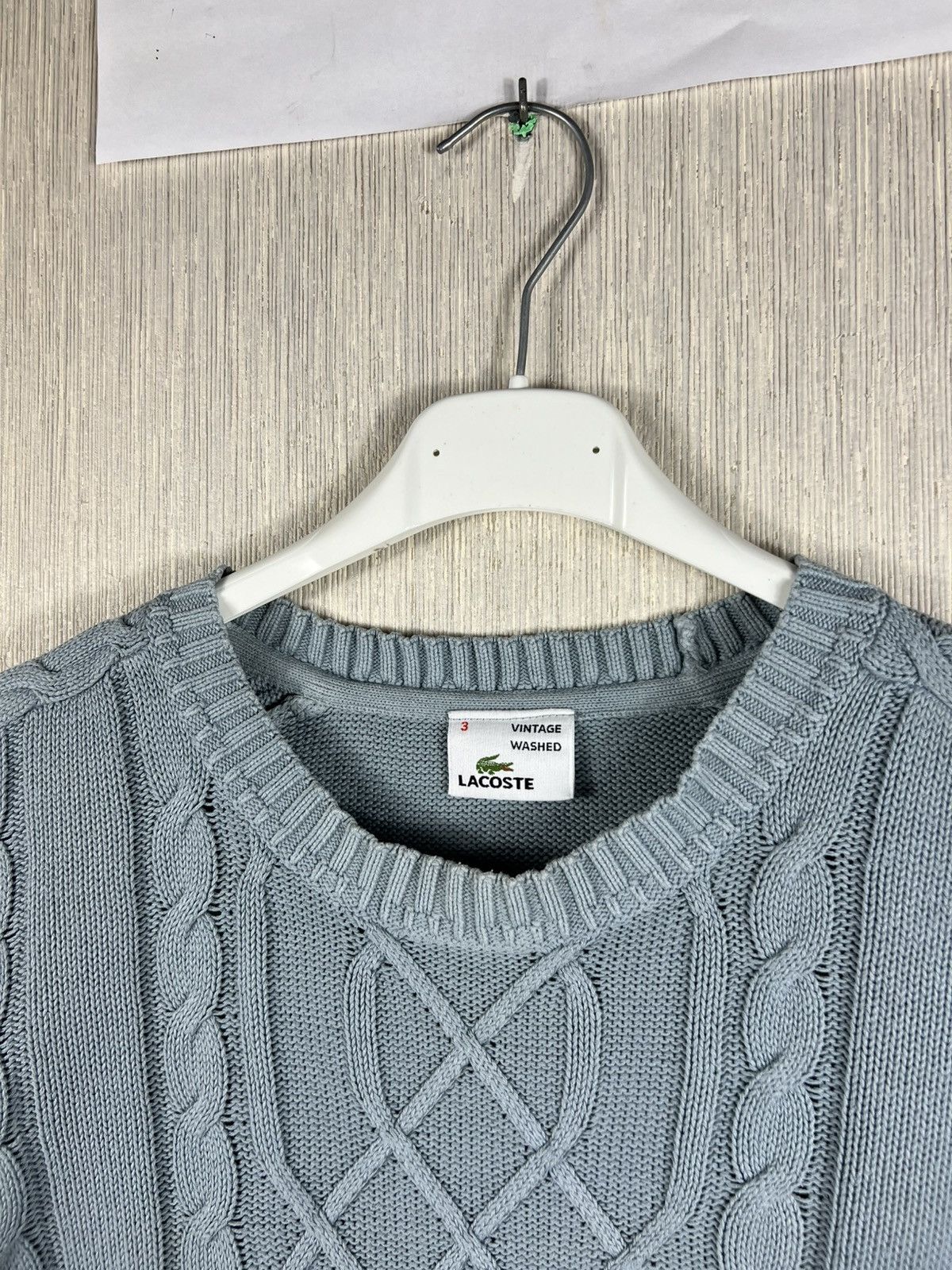 Lacoste Lacoste vintage washed cable knit sweater luxury old money Size US M / EU 48-50 / 2 - 8 Thumbnail