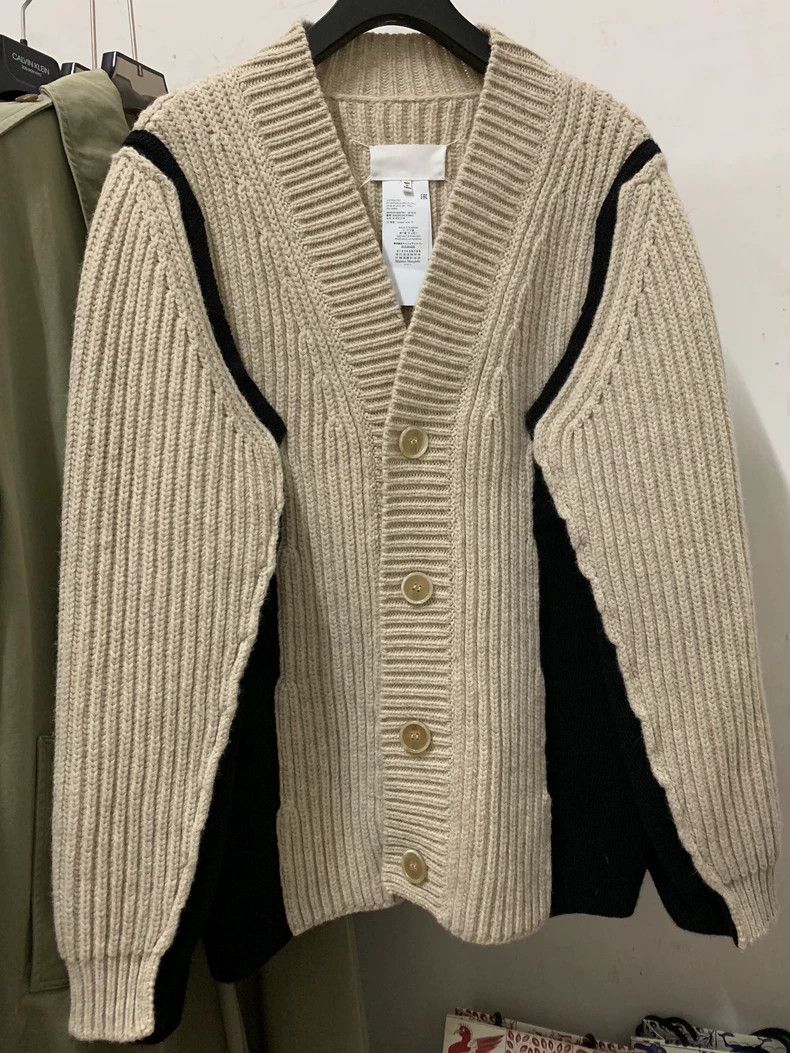 Maison Margiela Maison Margiela AW19 show pure wool stitched sweater coat Size XS / US 0-2 / IT 36-38 - 1 Thumbnail