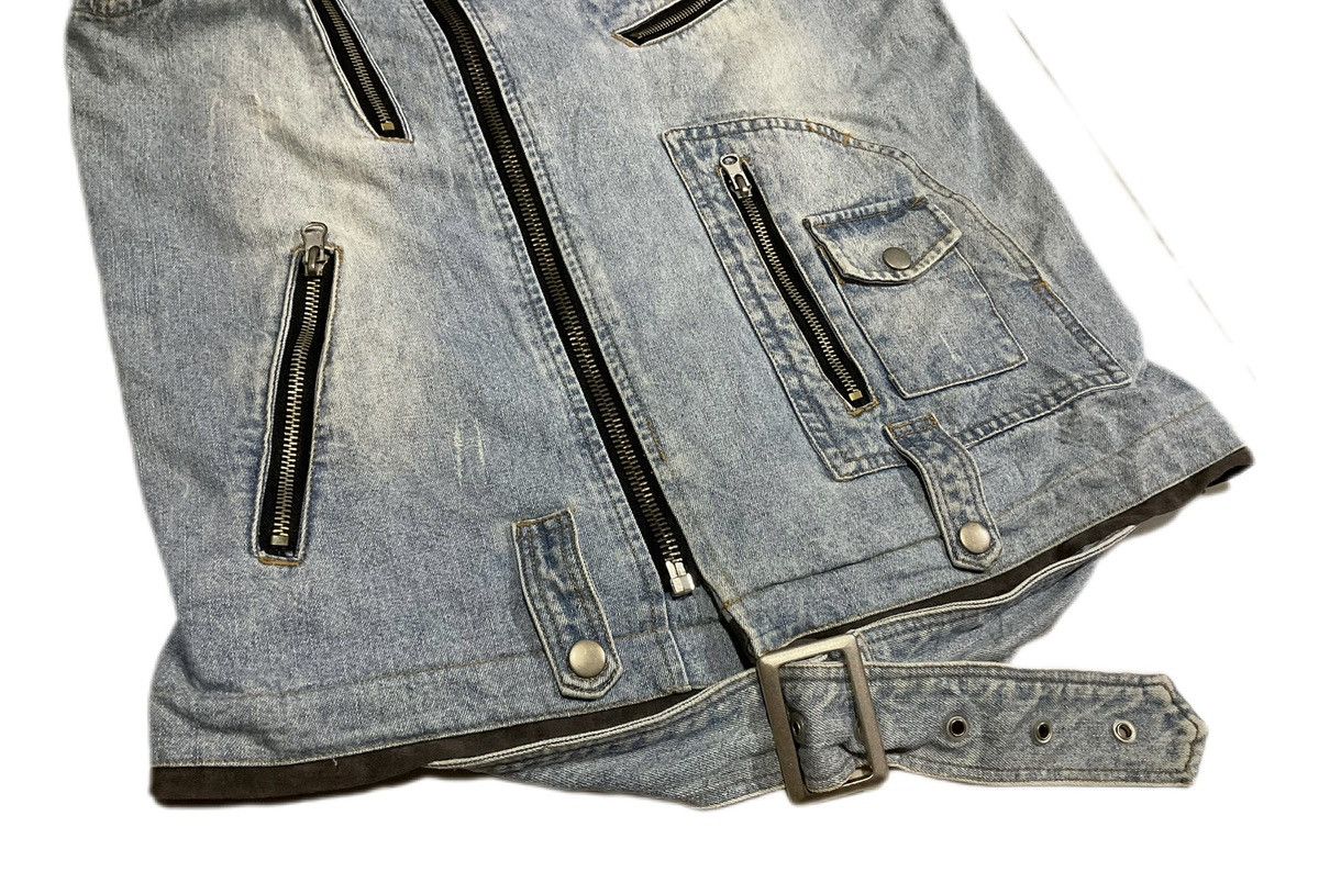 Hysteric Glamour × Japanese Brand × Seditionaries 🔥Sick Y2K In The Attic Punk Denim Vest Zipper Distressed Size US M / EU 48-50 / 2 - 5 Thumbnail