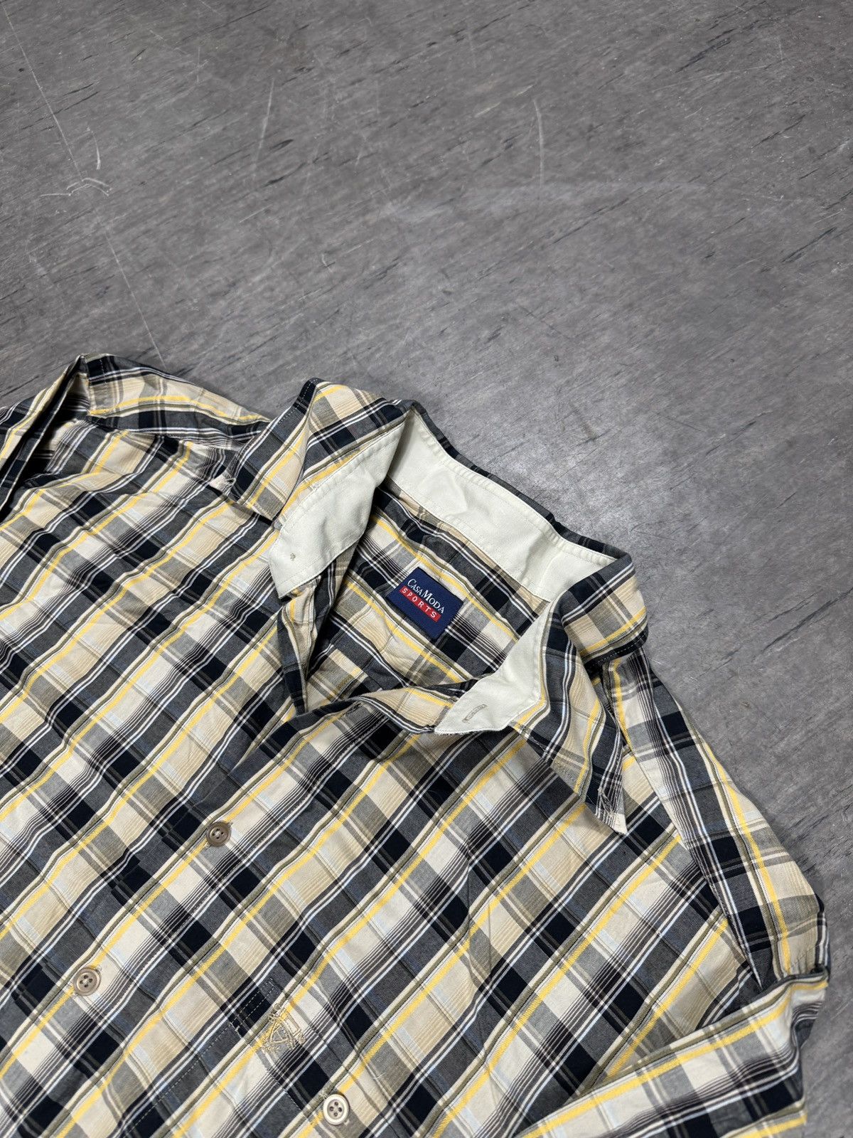 Japanese Brand ᶠᵃⁿᶜʸᵍᵘʸBOXY Trashed Shirt Vintage Cropped Button Up 90s 80 Size US M / EU 48-50 / 2 - 2 Thumbnail